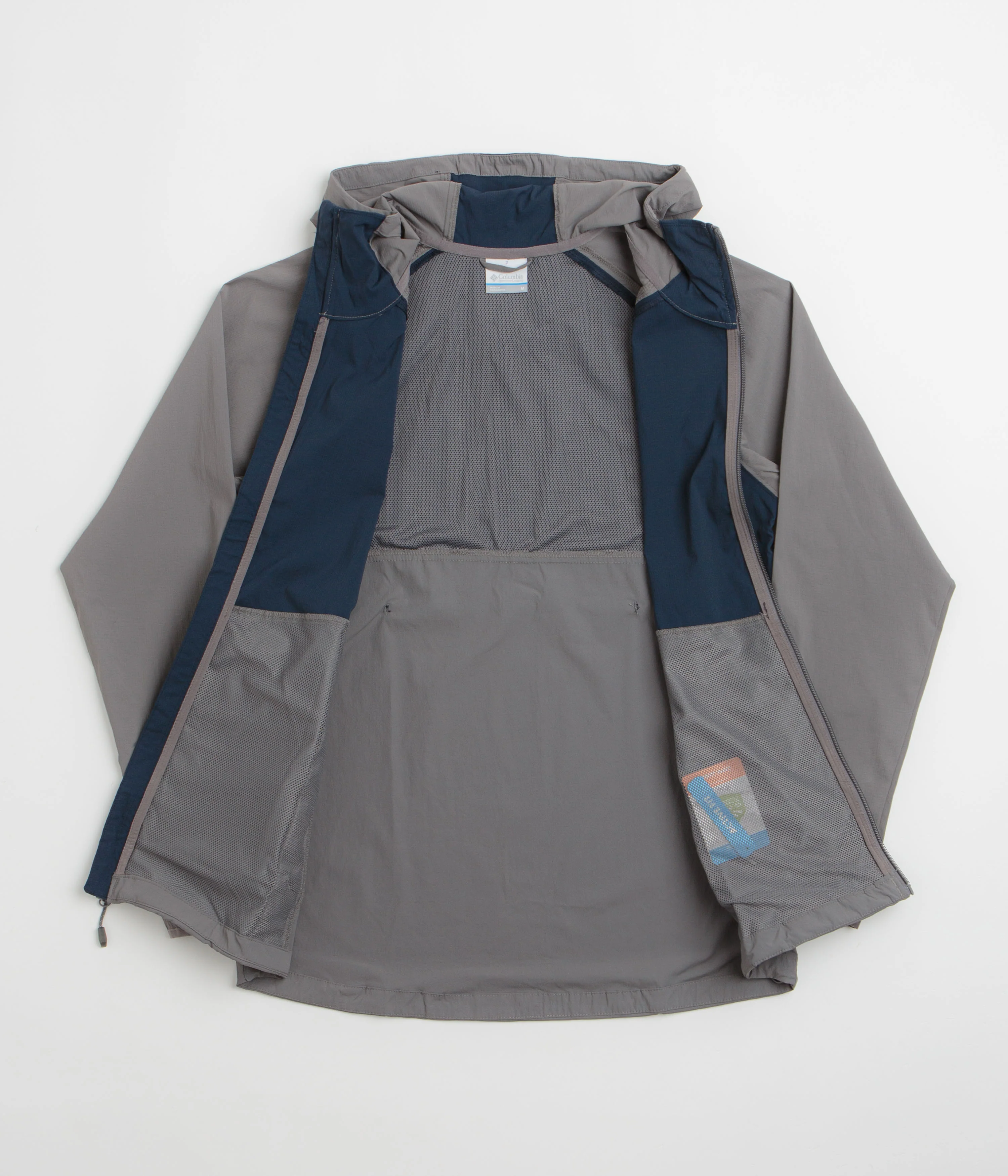 Columbia Tech II Wind Full Zip Jacket - City Grey / Collegiate Navy - Image 2