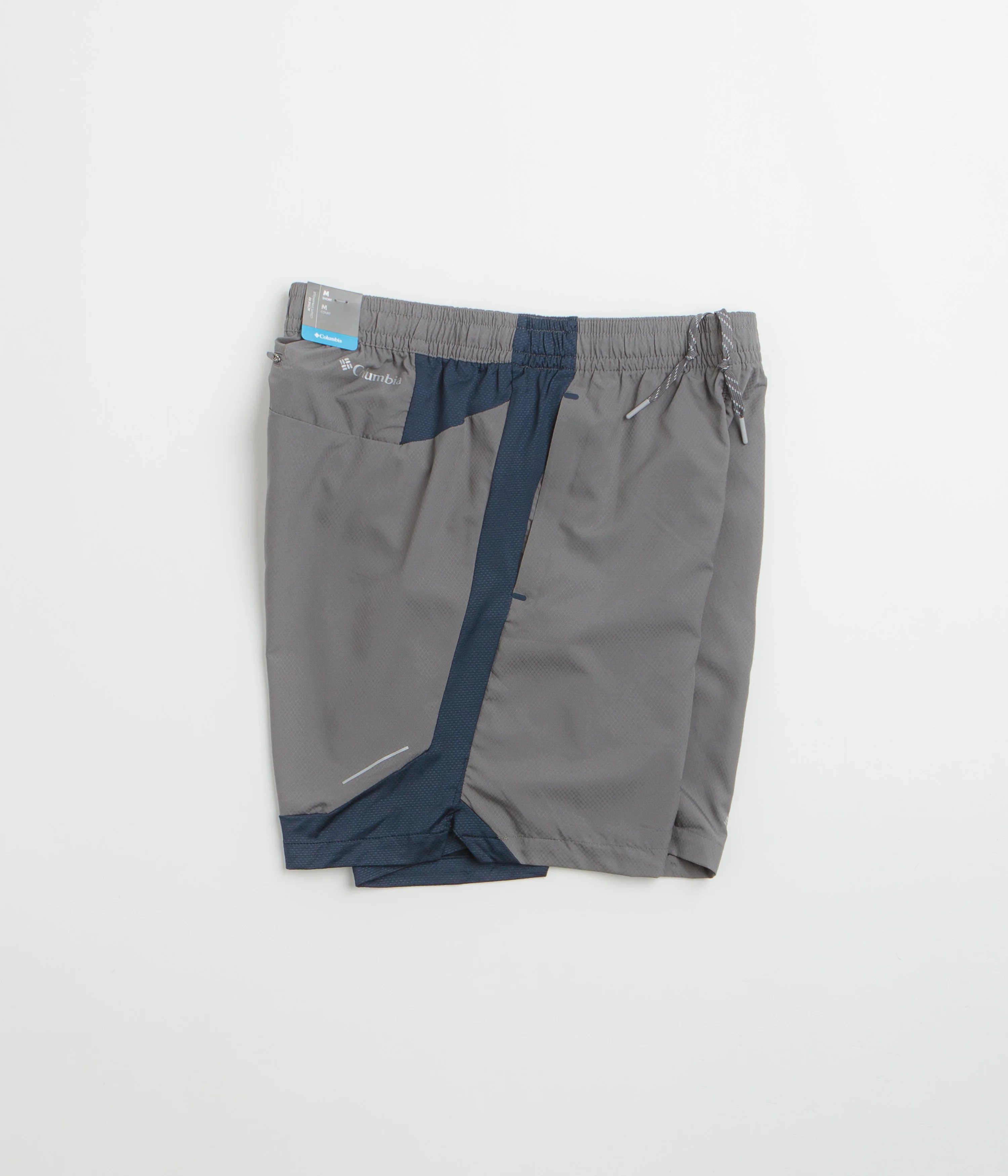 Columbia Three Pitch 7" Shorts - City Grey / Collegiate Navy - Image 2