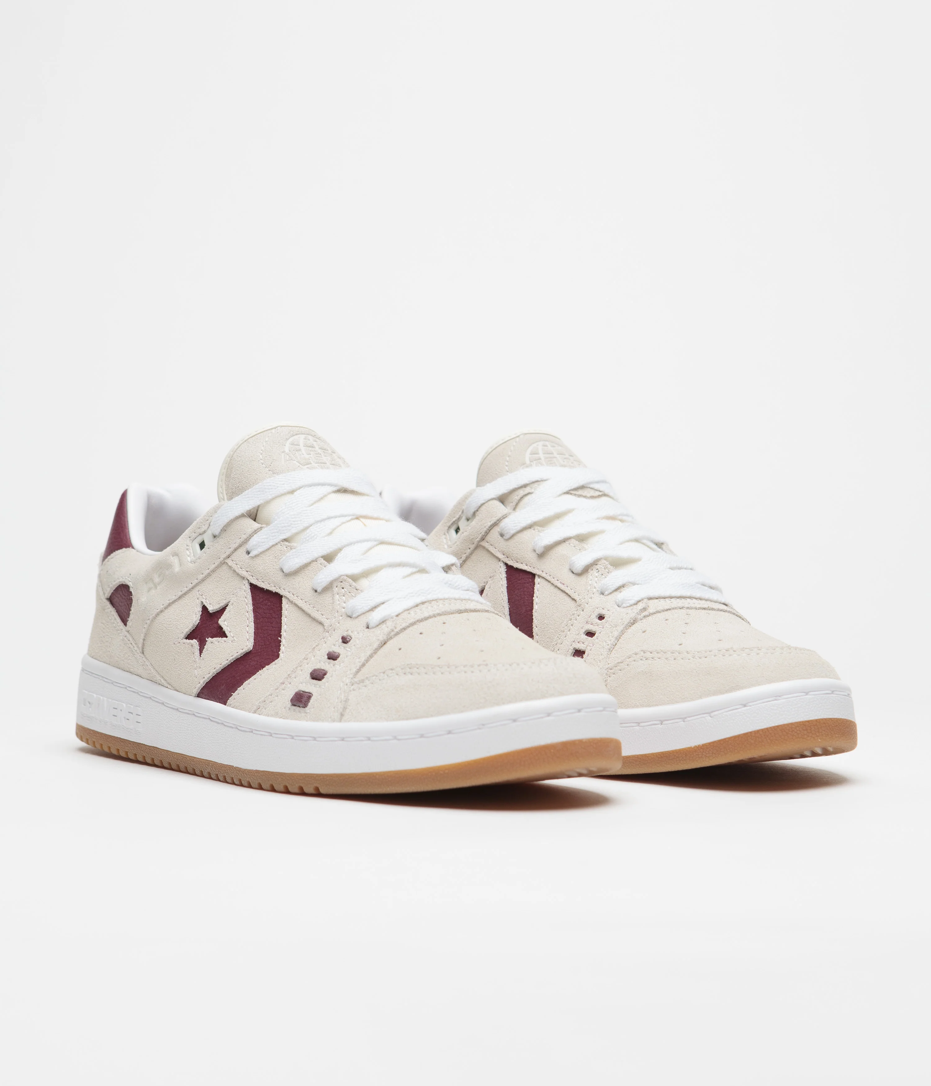 Converse AS-1 Pro Ox Shoes - Egret / Dark Burgundy / Gum - Image 2