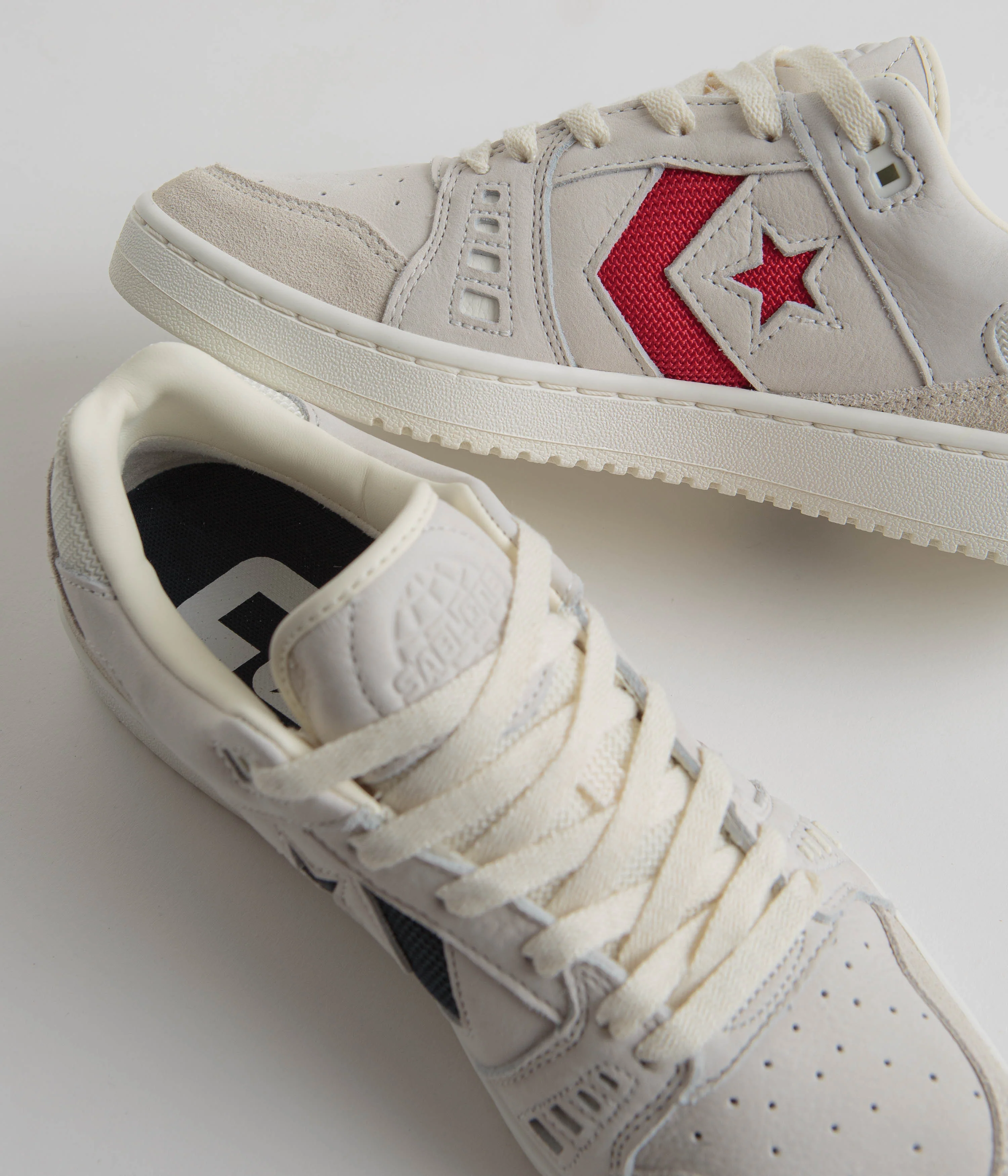 Converse AS-1 Pro Ox Shoes - Egret / Navy / Red - Image 3