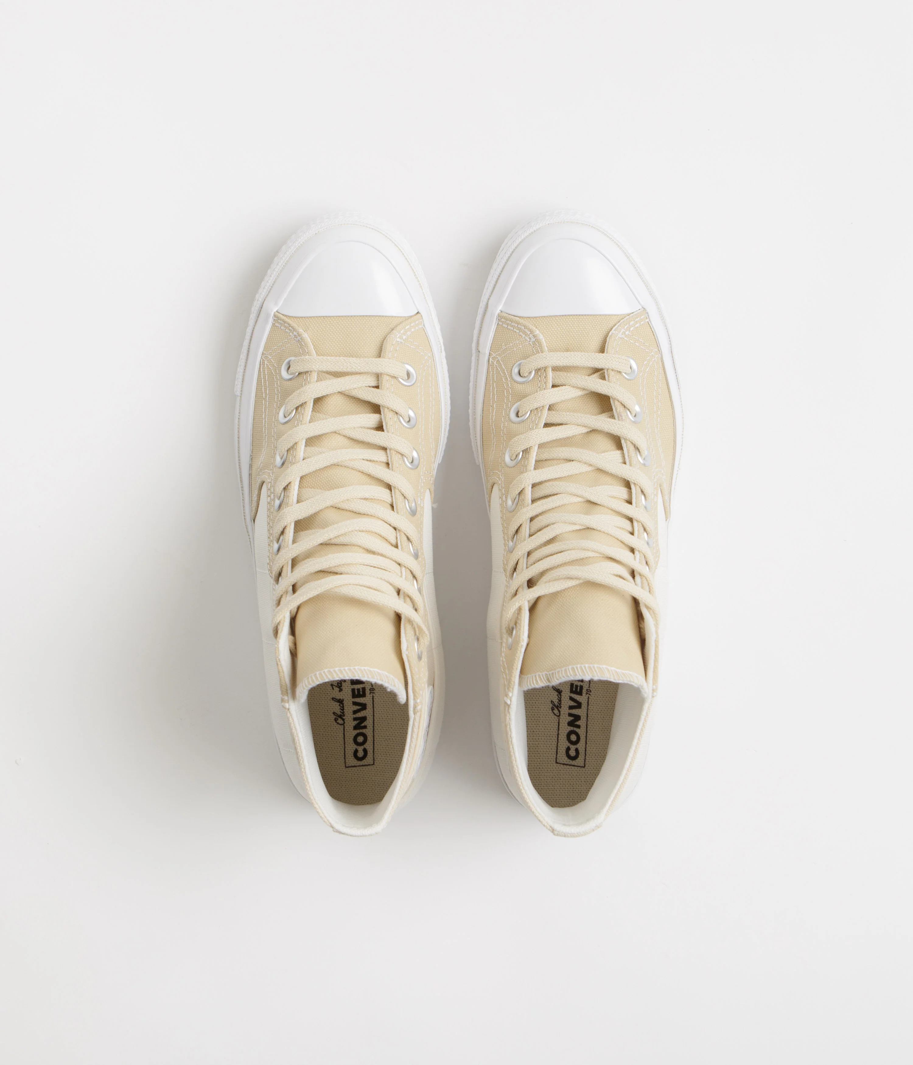 Converse Chuck 70 Hi Durable Neutrals Shoes - Egret / Miso Glaze / Forest Brew - Image 7