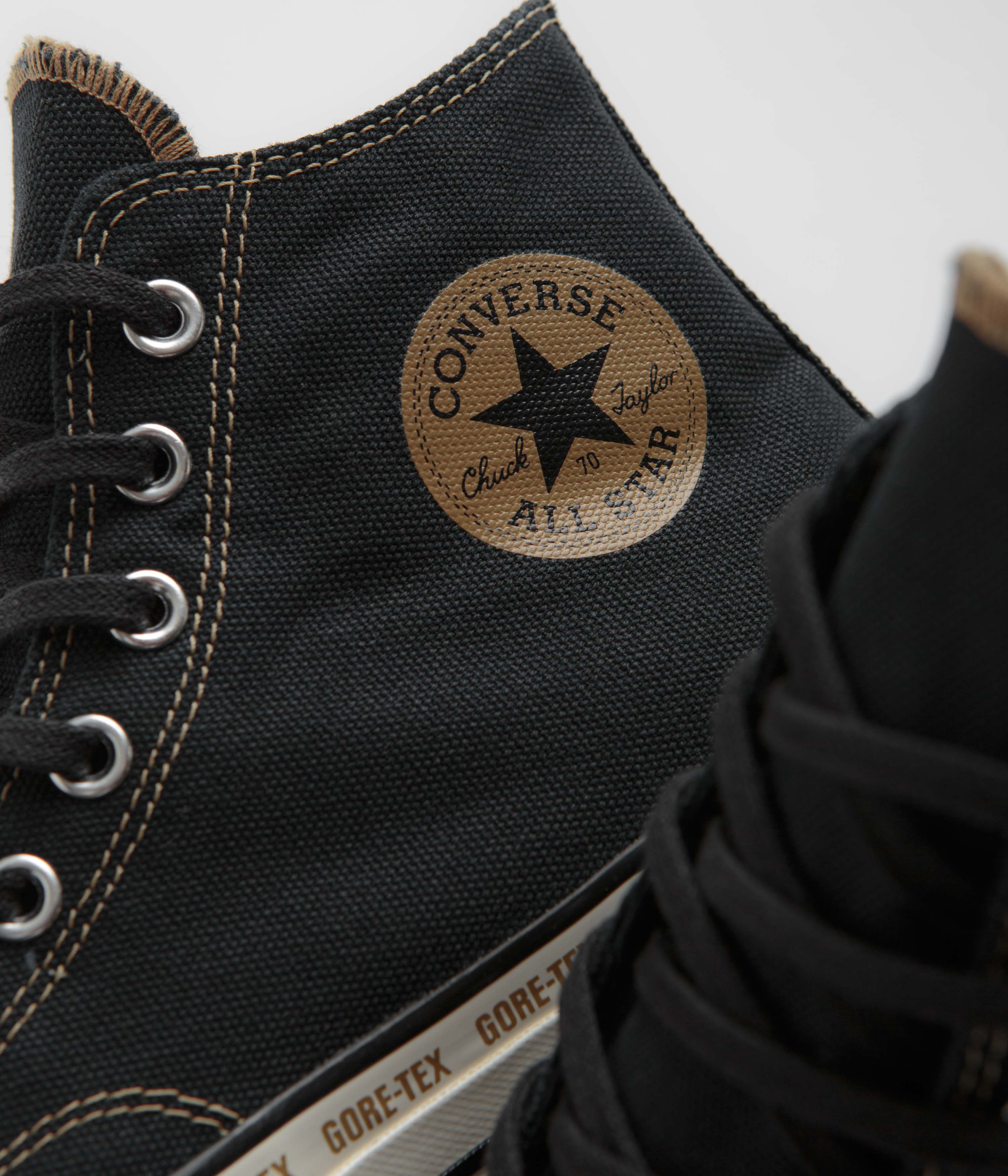 Converse Chuck 70 Hi Gore-Tex Shoes - Black / Toadstool Tan / Egret - Image 3