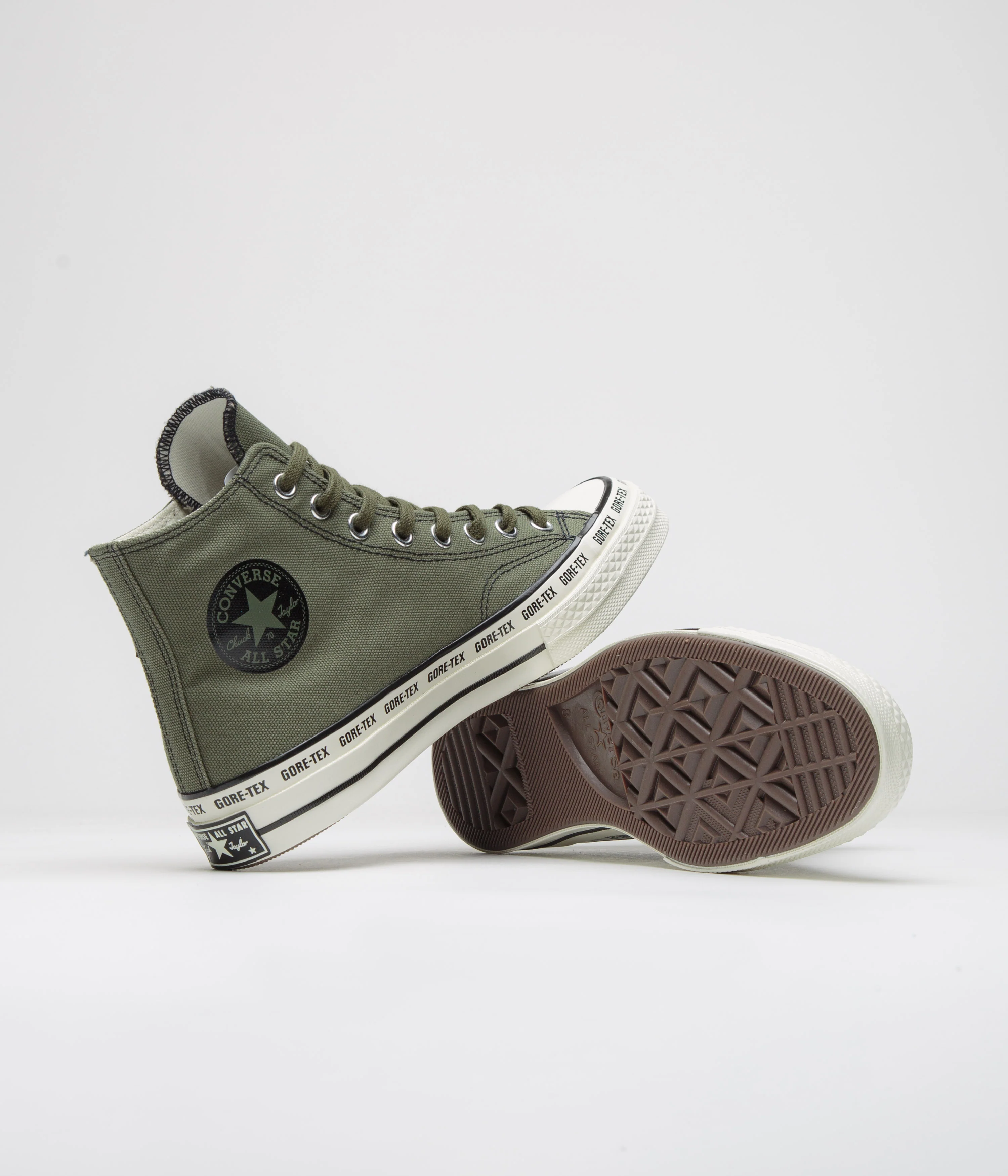 Converse Chuck 70 Hi Gore-Tex Shoes - Utility / Black / Egret - Image 5