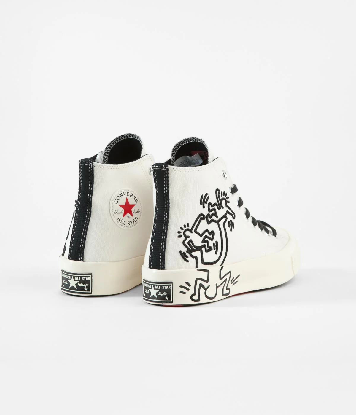 Converse Chuck 70 Hi Keith Haring Shoes - Egret / Black / Red - Image 4
