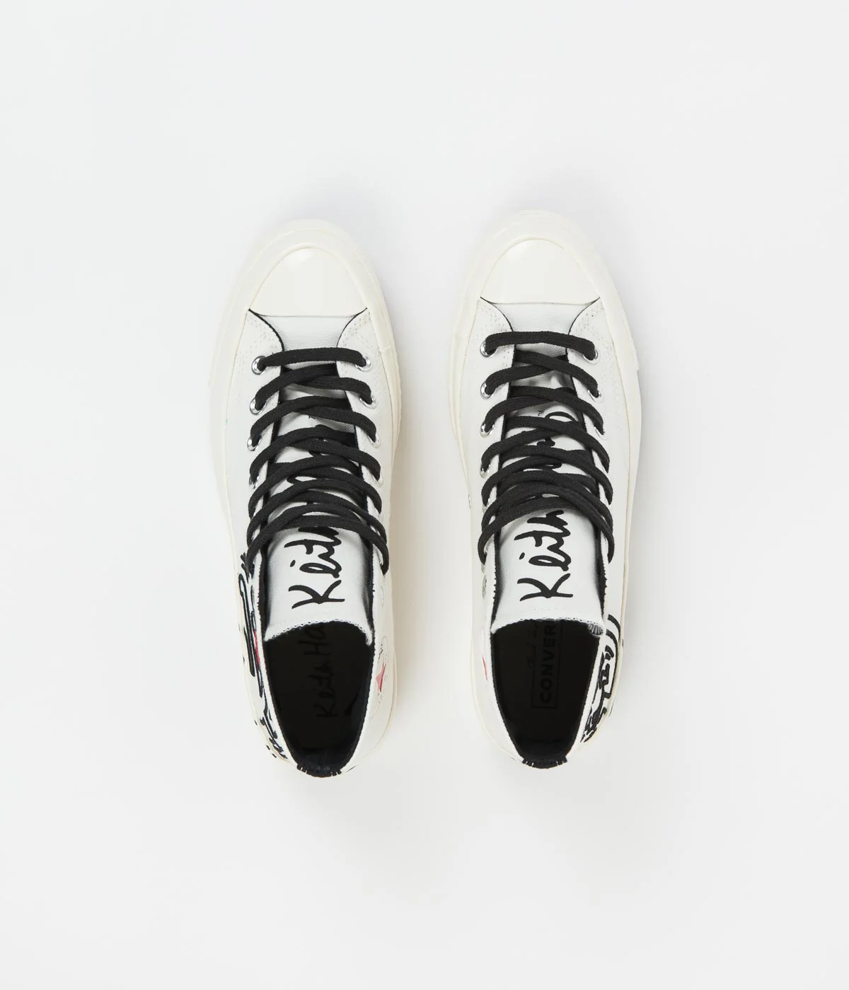 Converse Chuck 70 Hi Keith Haring Shoes - Egret / Black / Red - Image 7