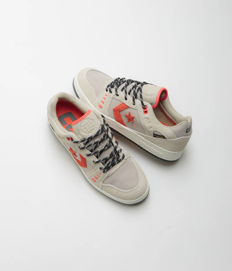 Converse Cons AS-1 Pro Cordura Shoes - Papyrus / Black / Vermillion Red - Image 2