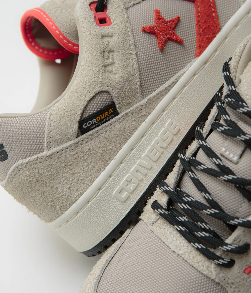 Converse Cons AS-1 Pro Cordura Shoes - Papyrus / Black / Vermillion Red - Image 4