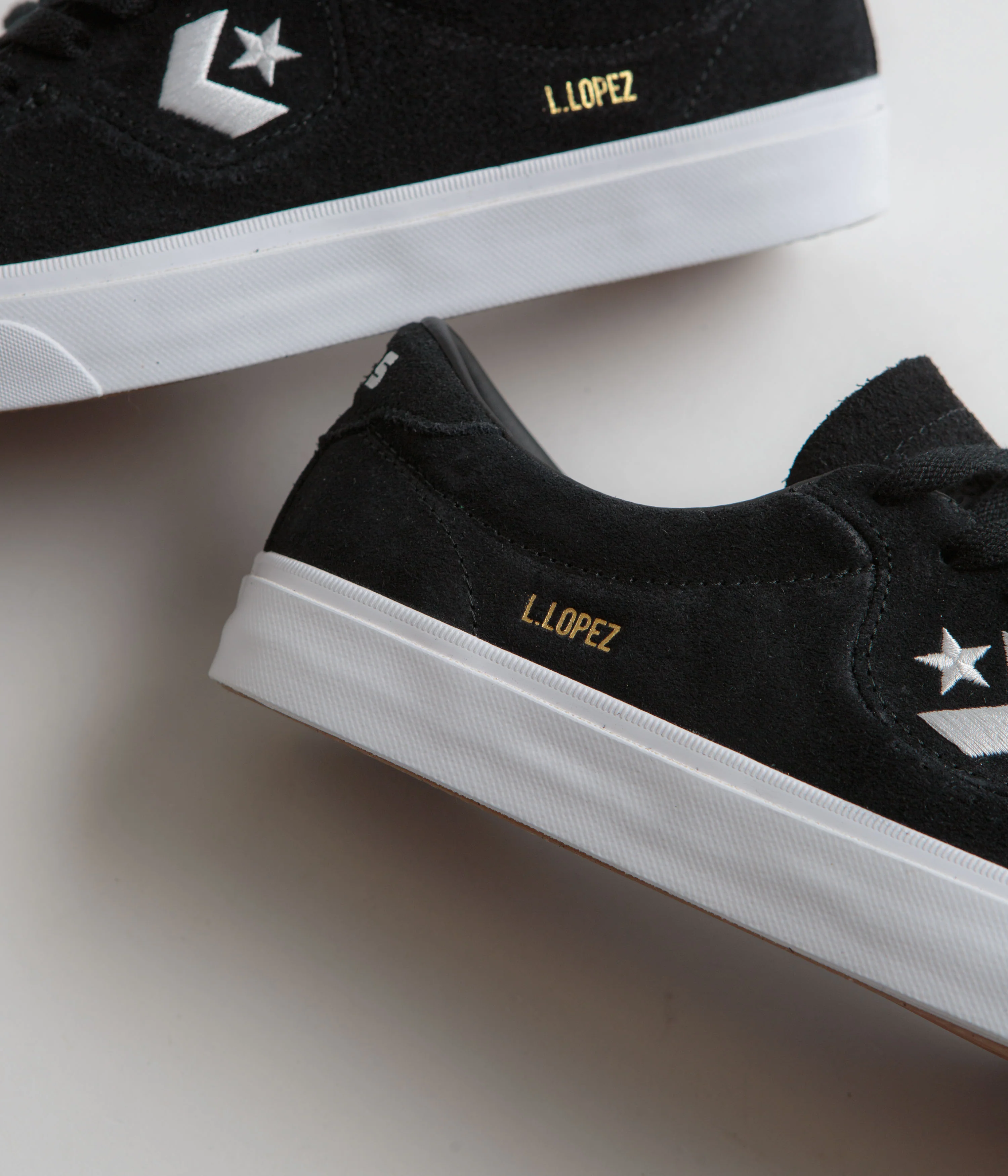Converse Cons Louie Lopez Pro Ox Shoes - Black / Black / White - Image 3