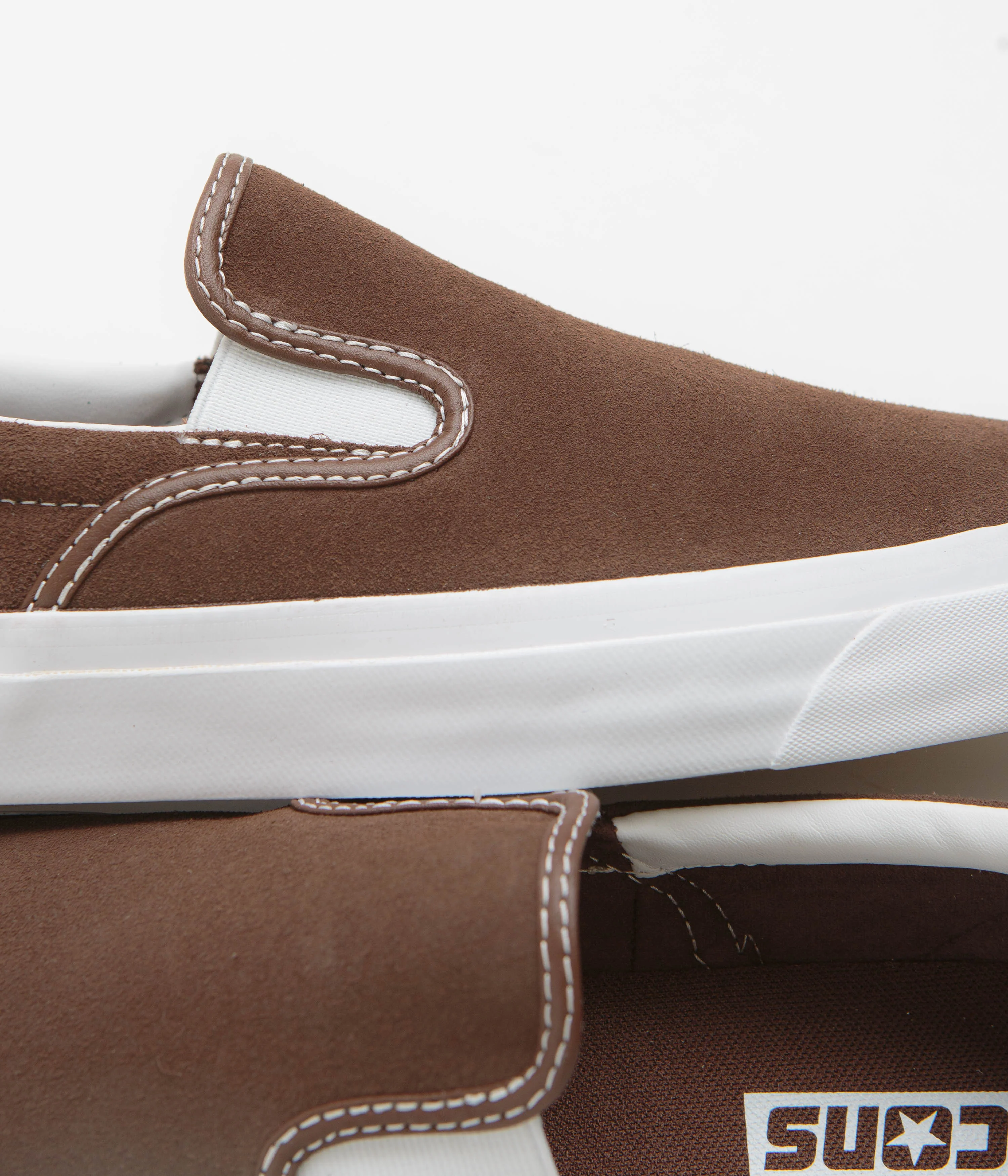 Converse Cons One Star CC Slip Pro Shoes - Totally Fudged / White / Gum - Image 3