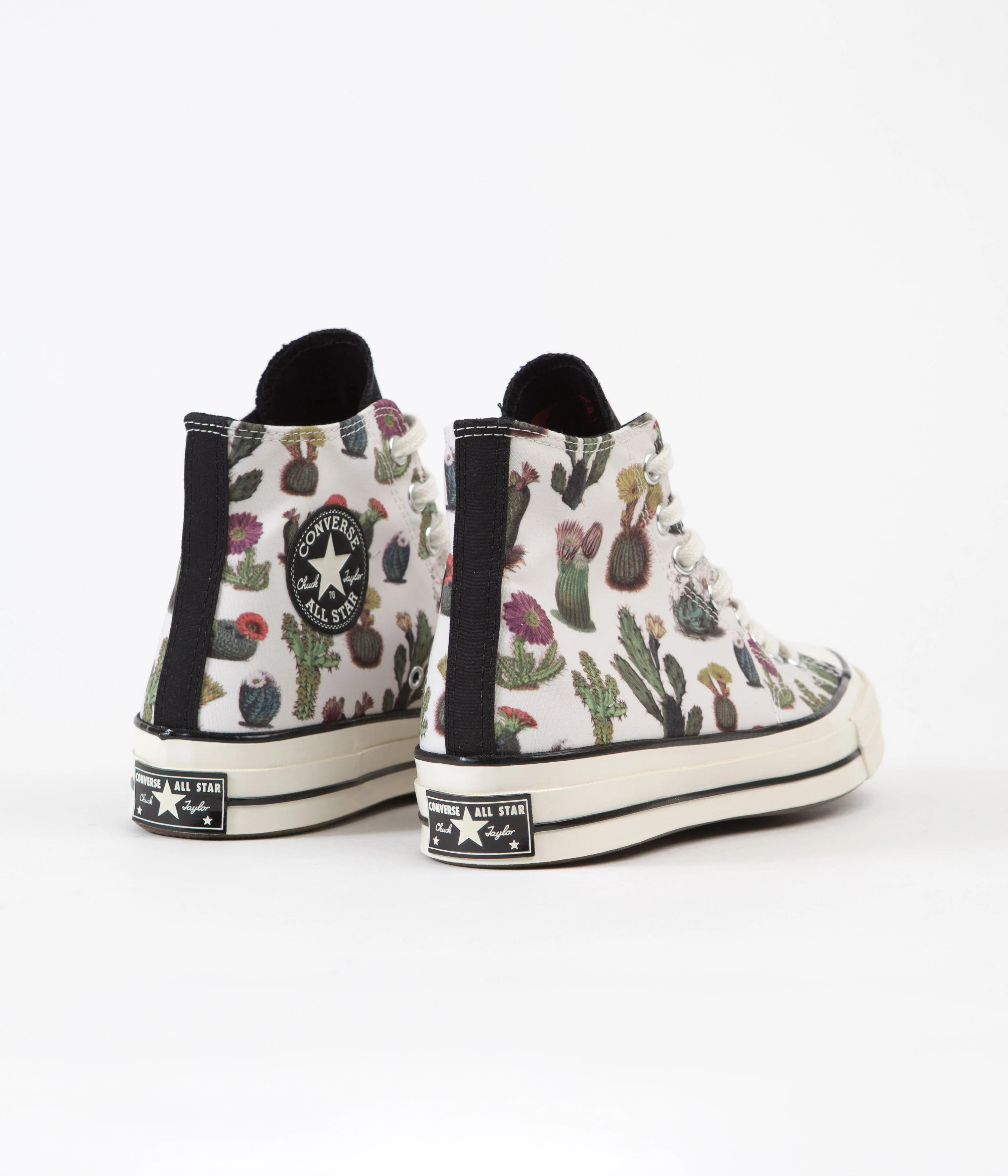 Converse CTAS 70's Hi Succulent Print Shoes - Egret / Black / Egret - Image 4