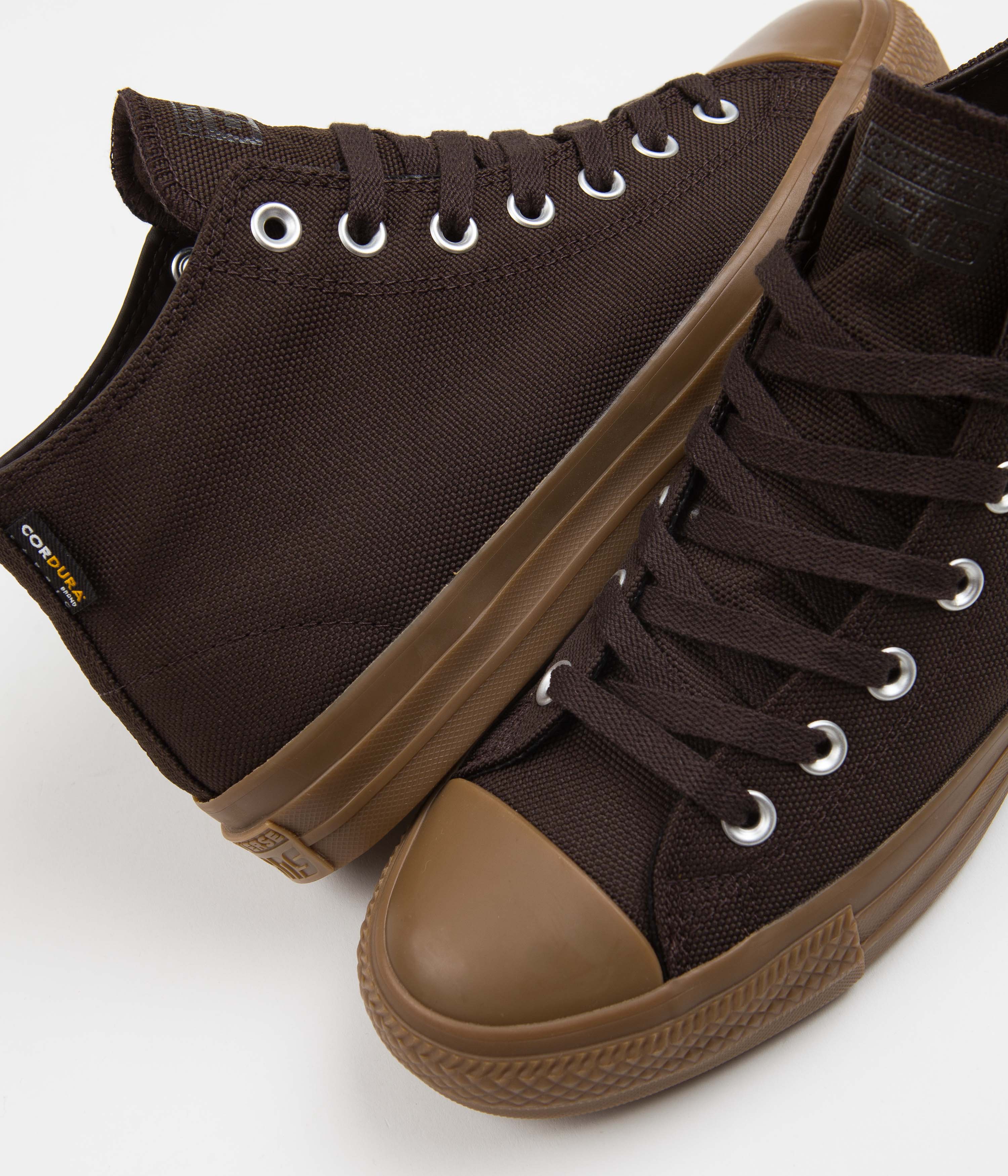 Converse CTAS Pro Cordura Canvas Mid Shoes - Velvet Brown / Egret / Dark Gum - Image 3