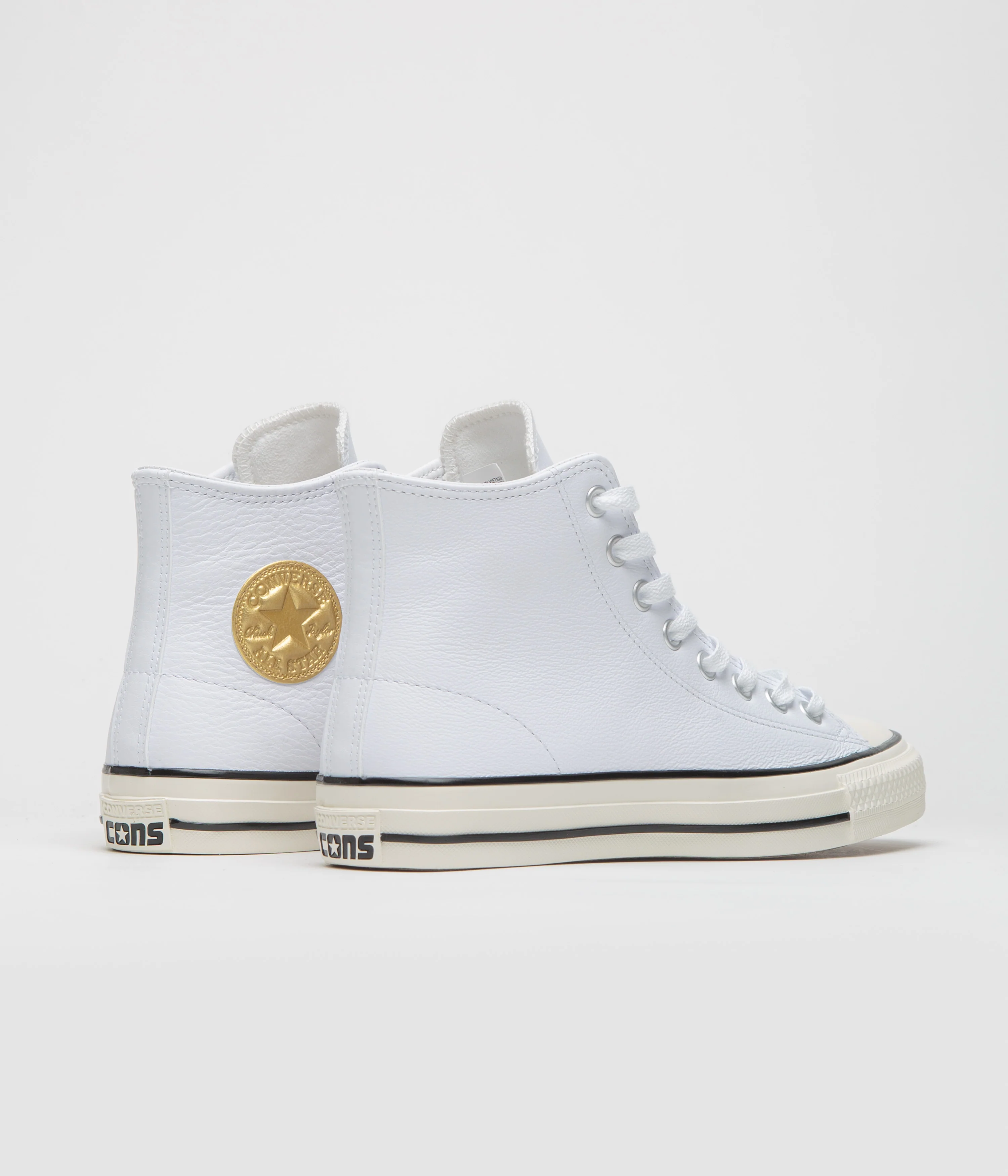 Converse CTAS Pro Hi Shoes - White / Gold / Egret - Image 4