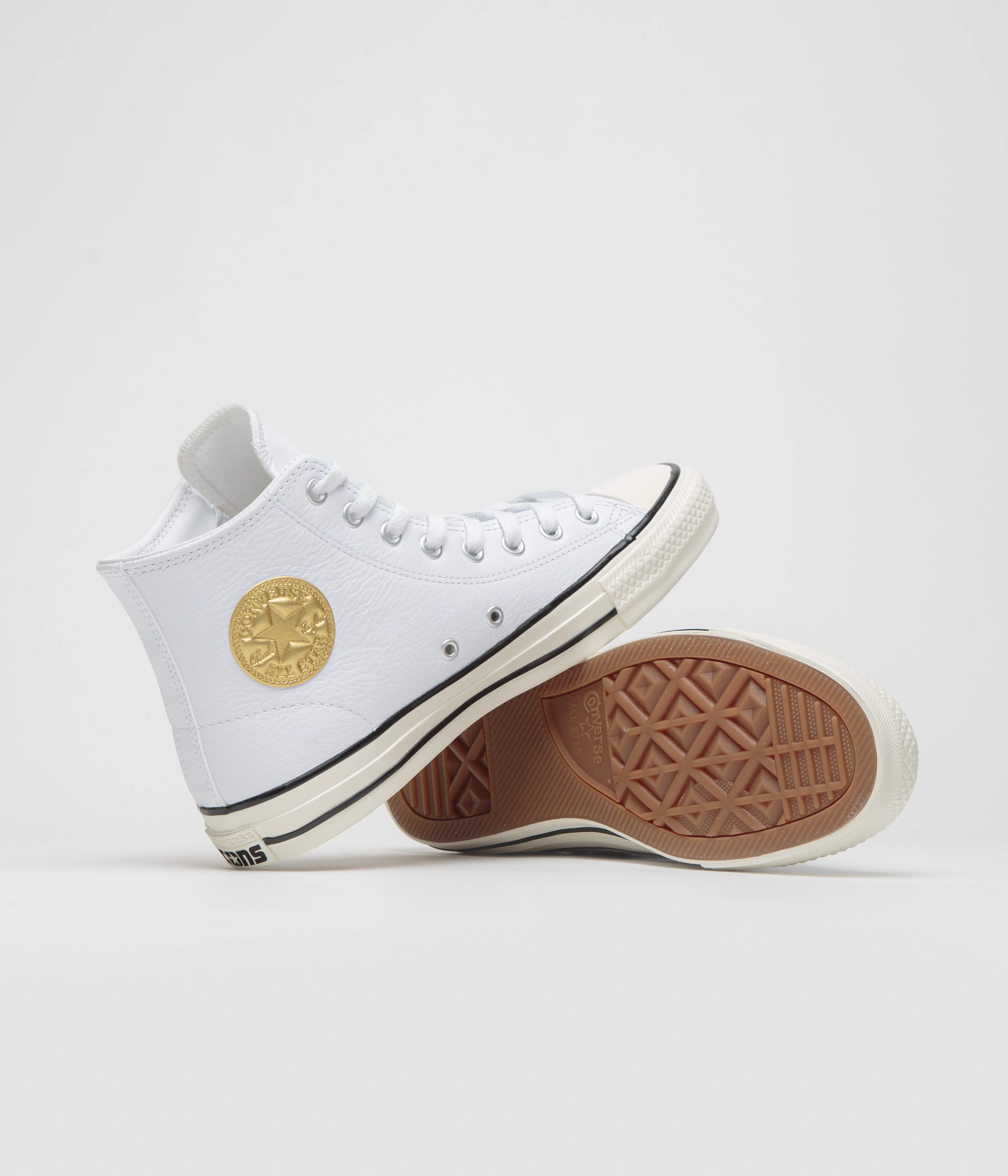 Converse CTAS Pro Hi Shoes - White / Gold / Egret - Image 5