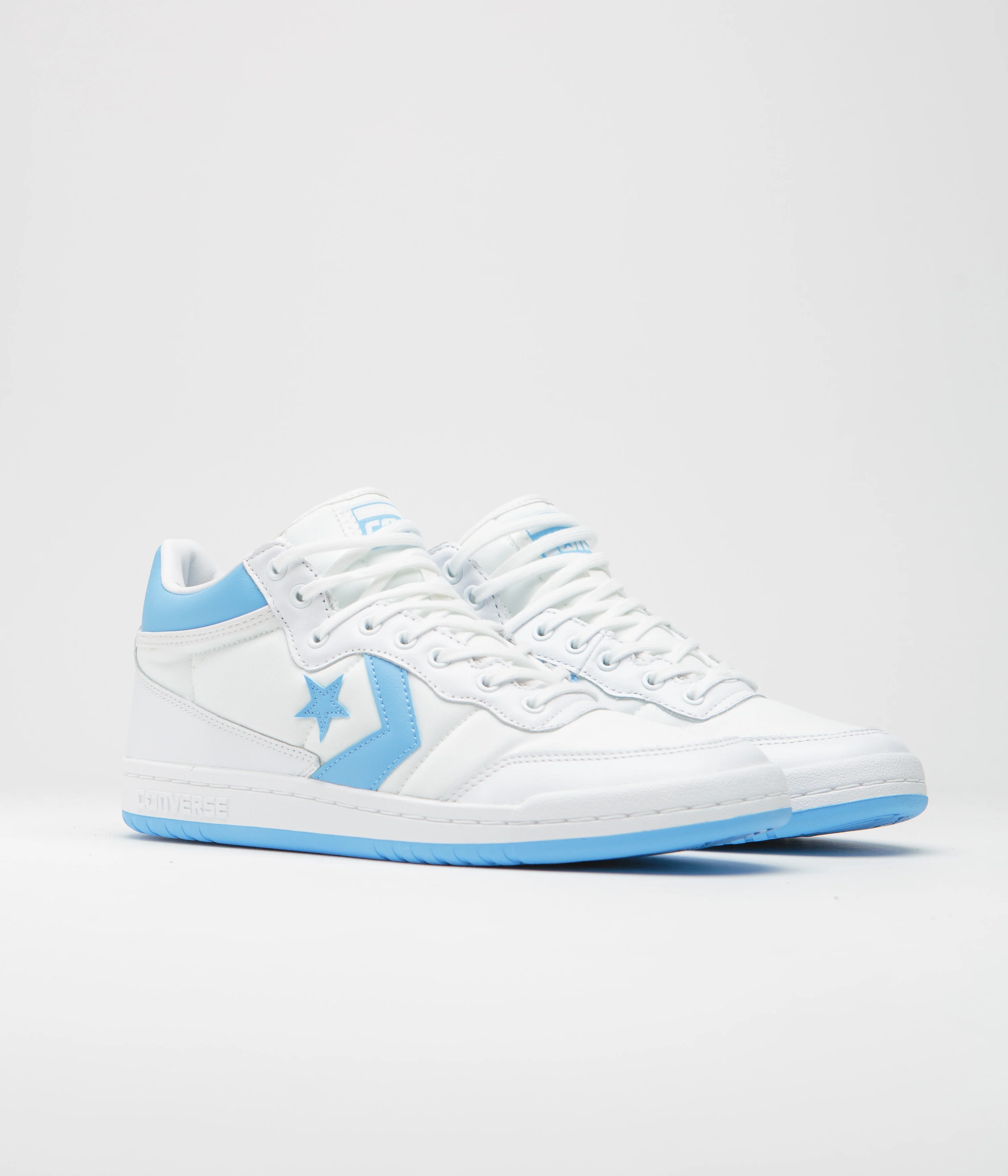 Converse Fastbreak Pro Mid Shoes - White / Light Blue / White - Image 2