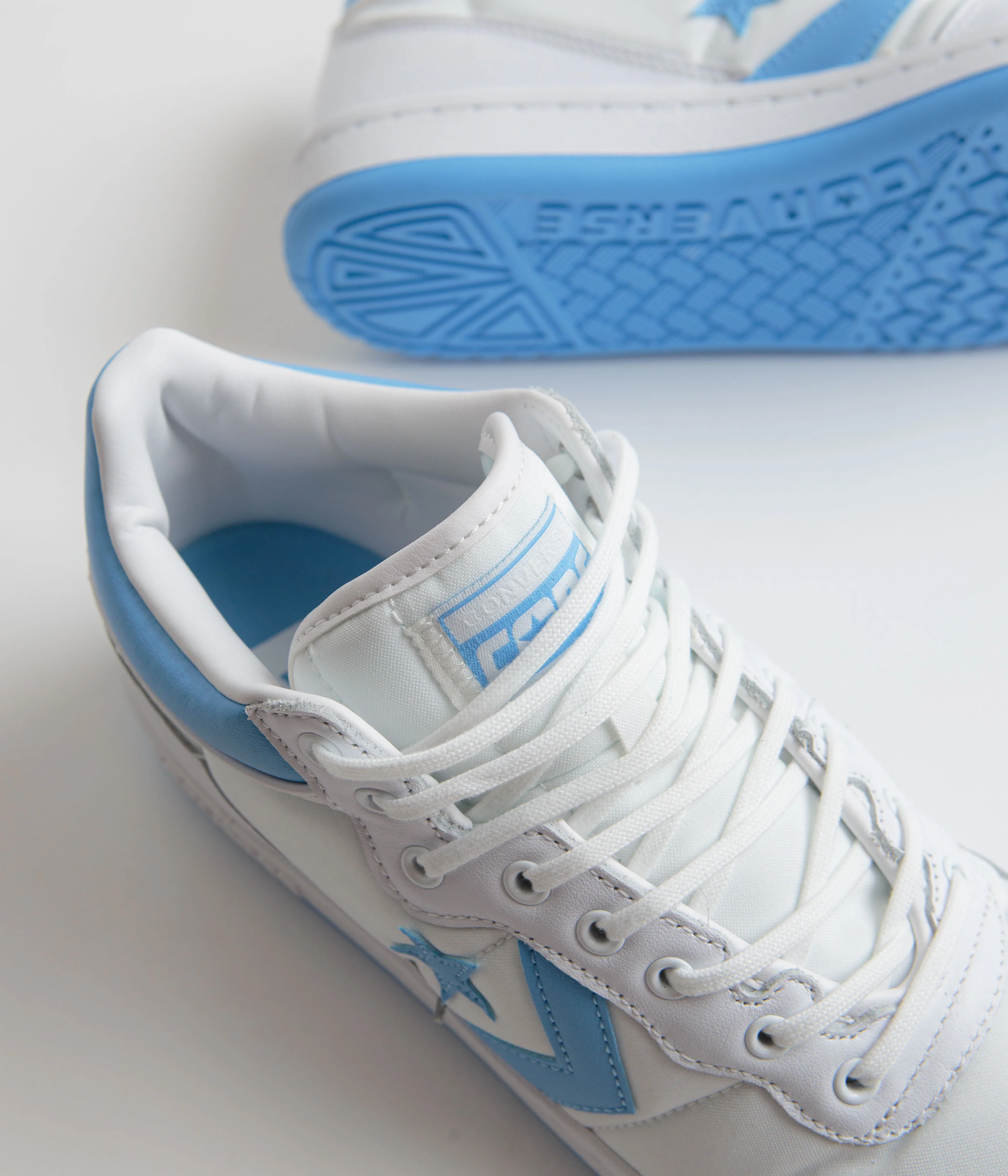 Converse Fastbreak Pro Mid Shoes - White / Light Blue / White - Image 3