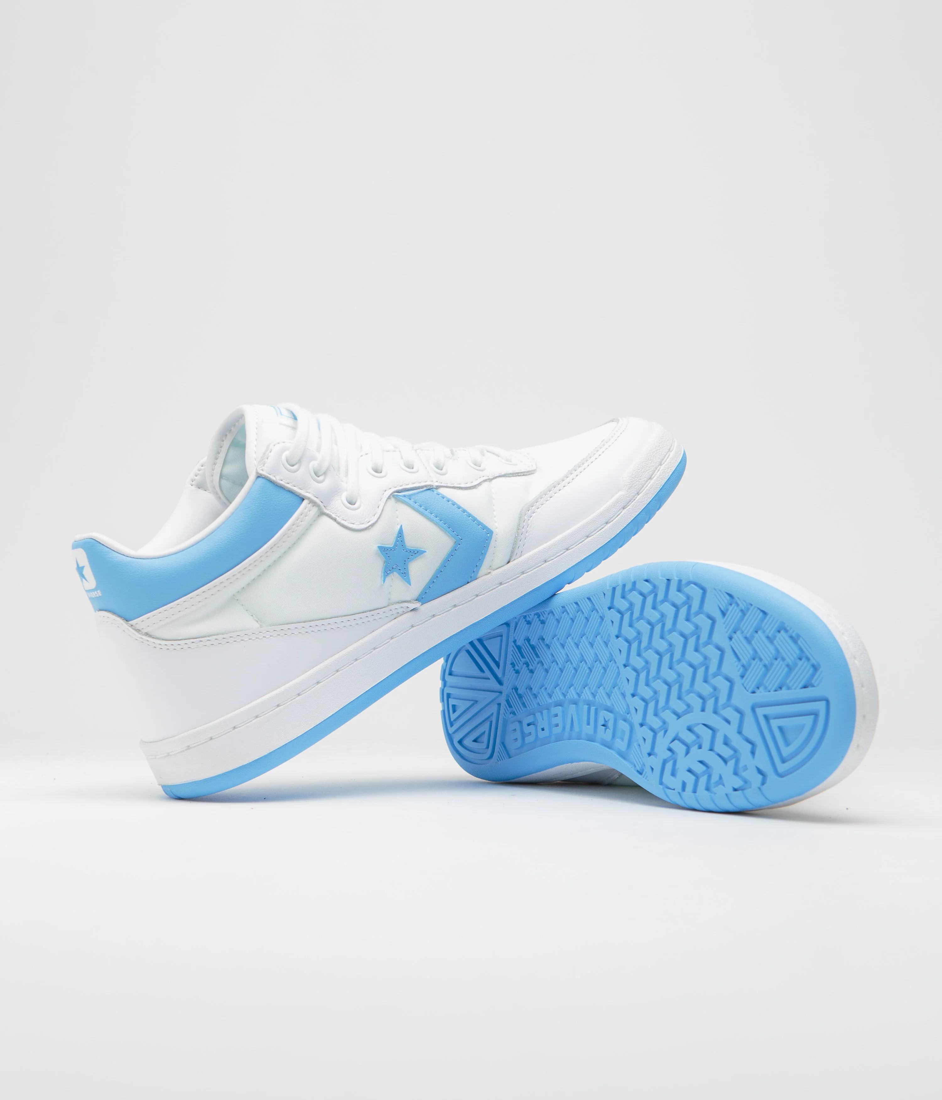Converse Fastbreak Pro Mid Shoes - White / Light Blue / White - Image 5