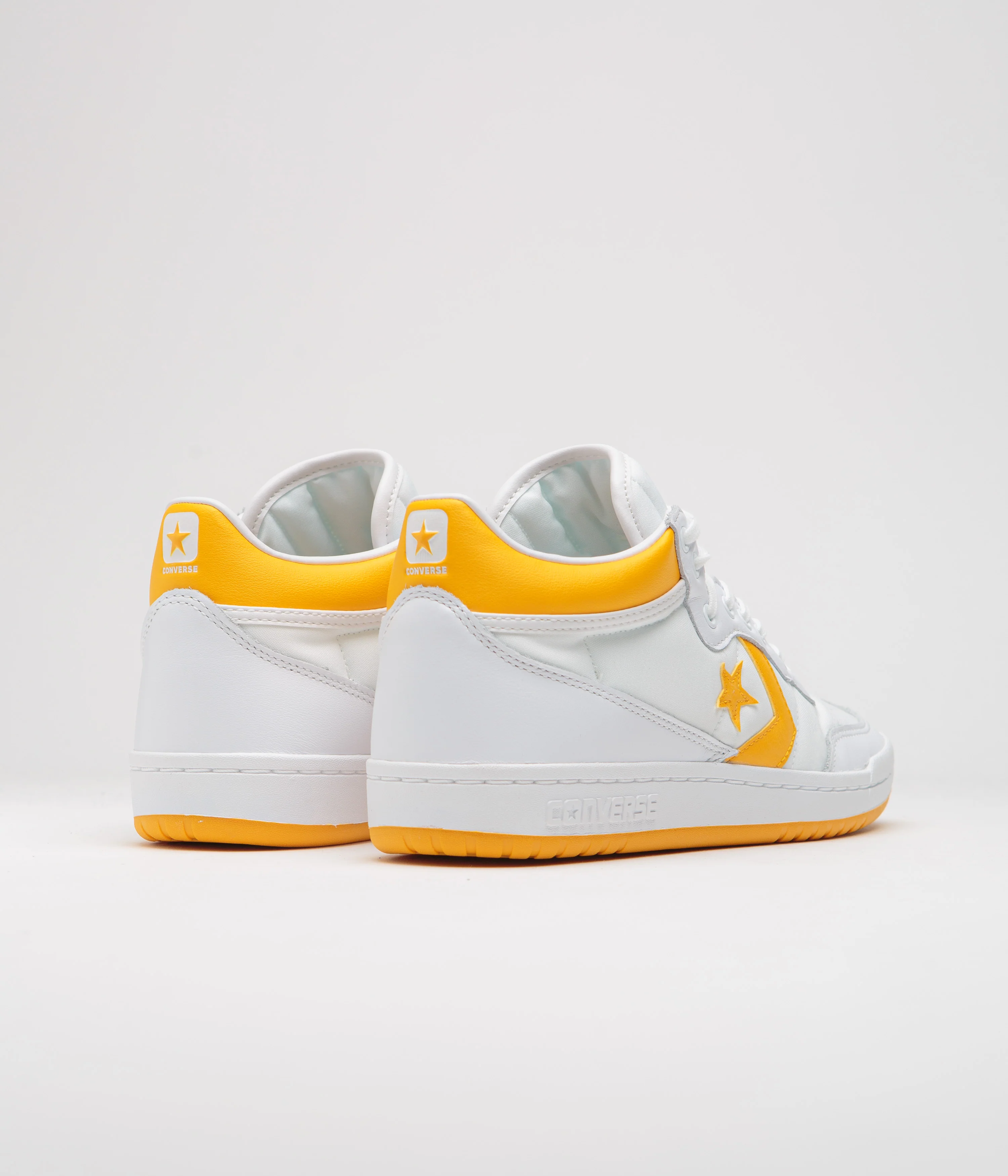 Converse Fastbreak Pro Mid Shoes - White / Light Yellow - Image 4