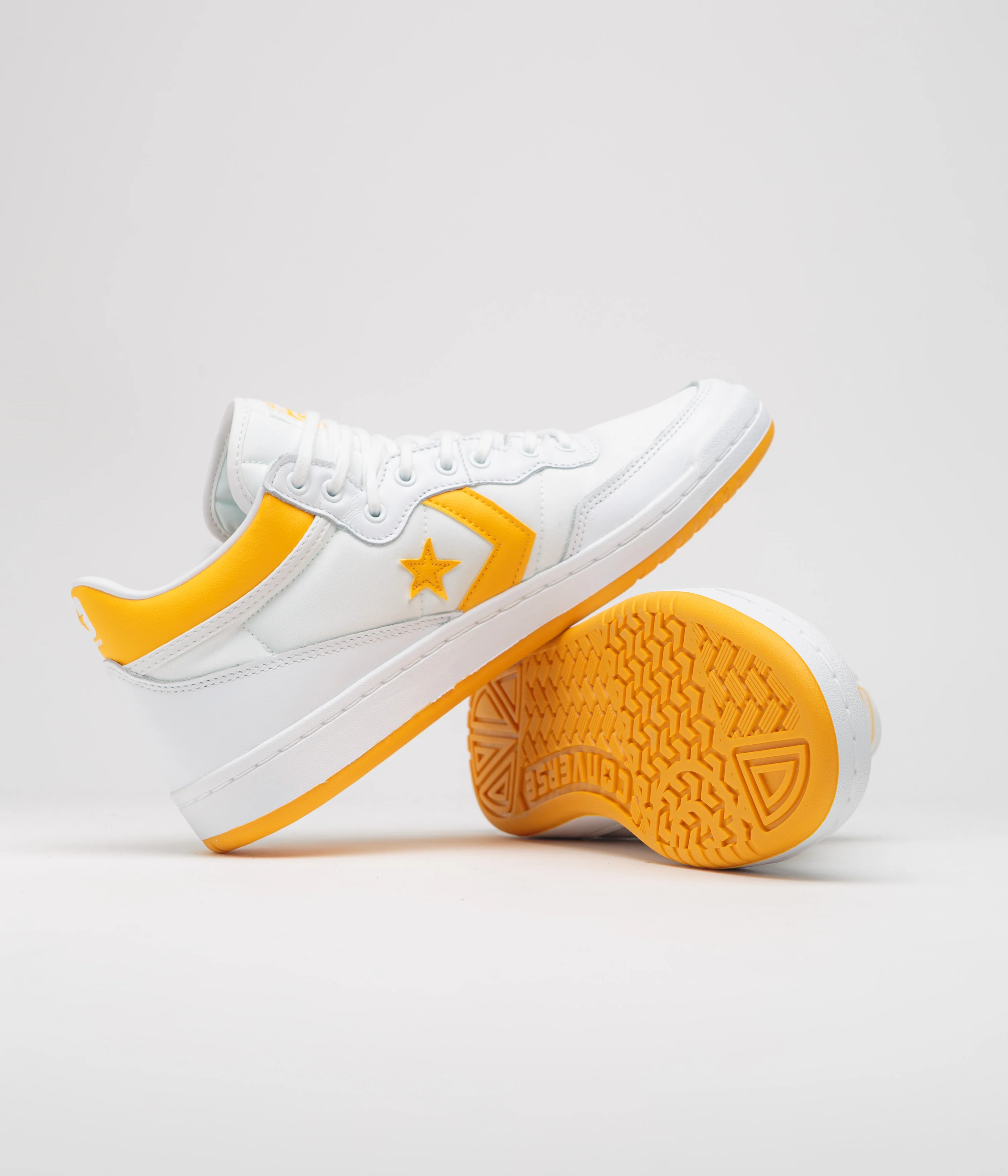 Converse Fastbreak Pro Mid Shoes - White / Light Yellow - Image 5