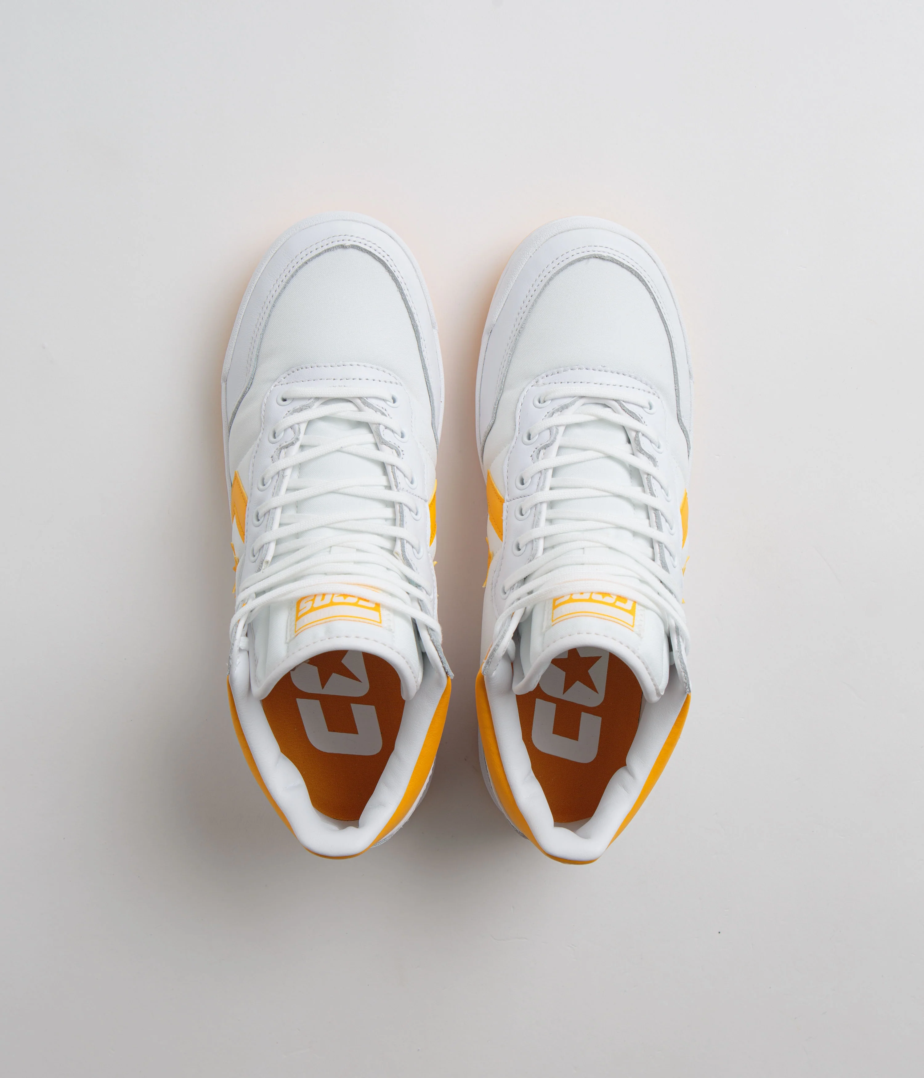 Converse Fastbreak Pro Mid Shoes - White / Light Yellow - Image 7