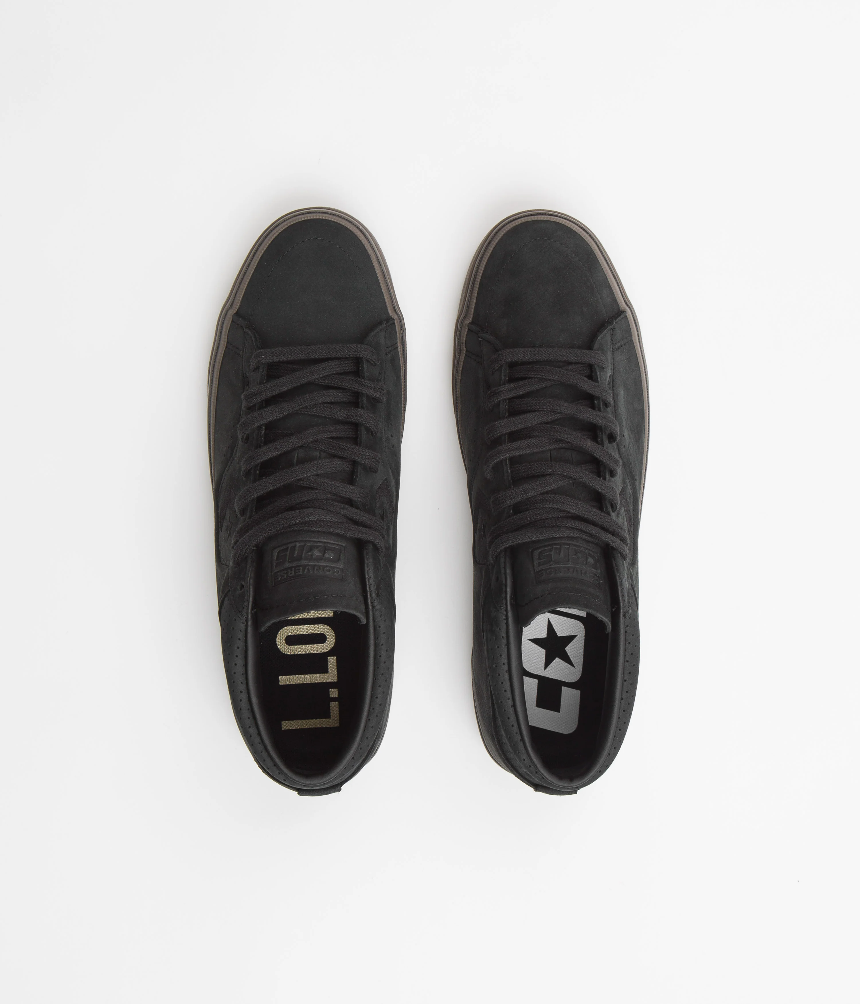 Converse Louie Lopez Pro Mid Shoes - Black / Black / Dark Mushroom - Image 7