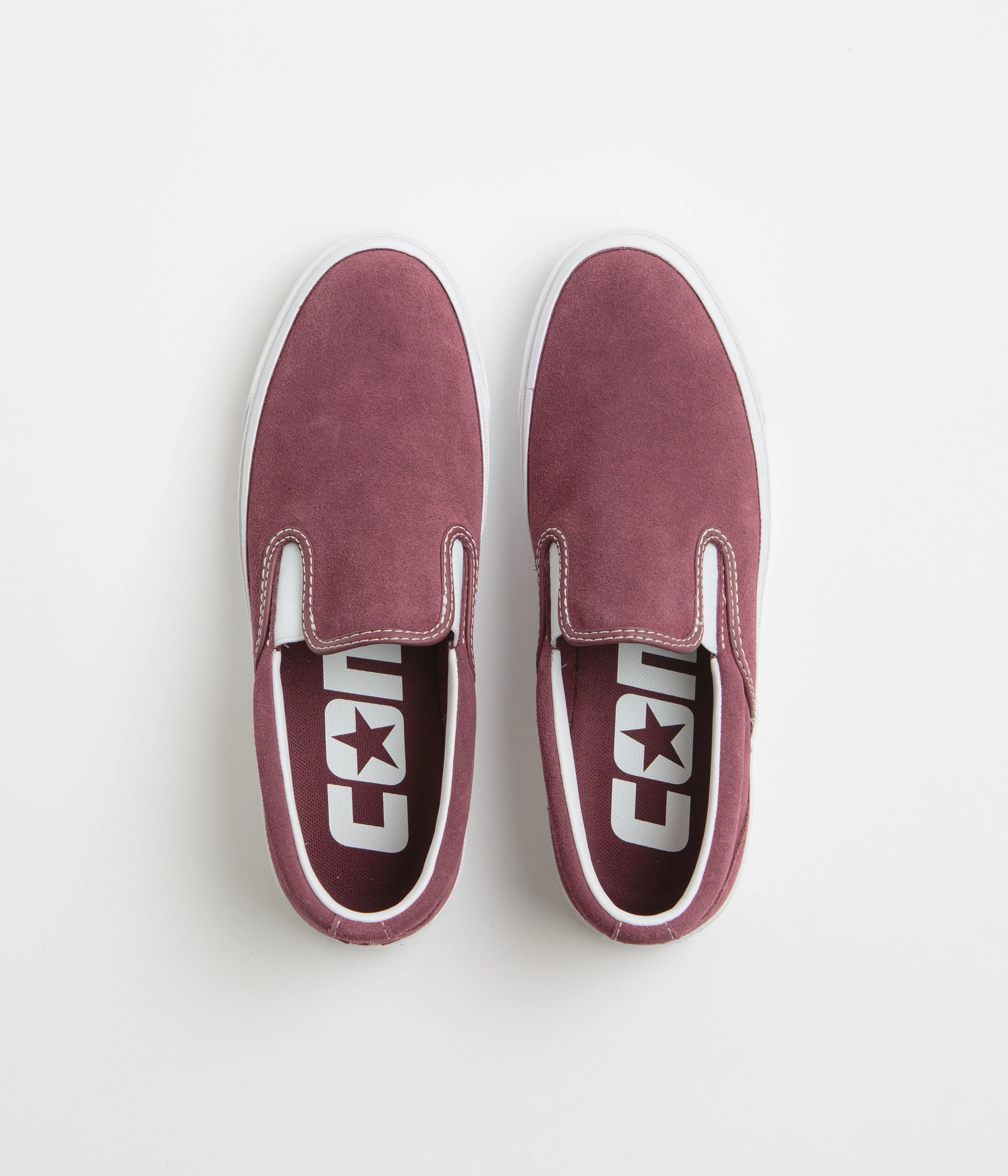 Converse One Star CC Slip Pro Shoes - Deep Bordeaux / White / White - Image 7