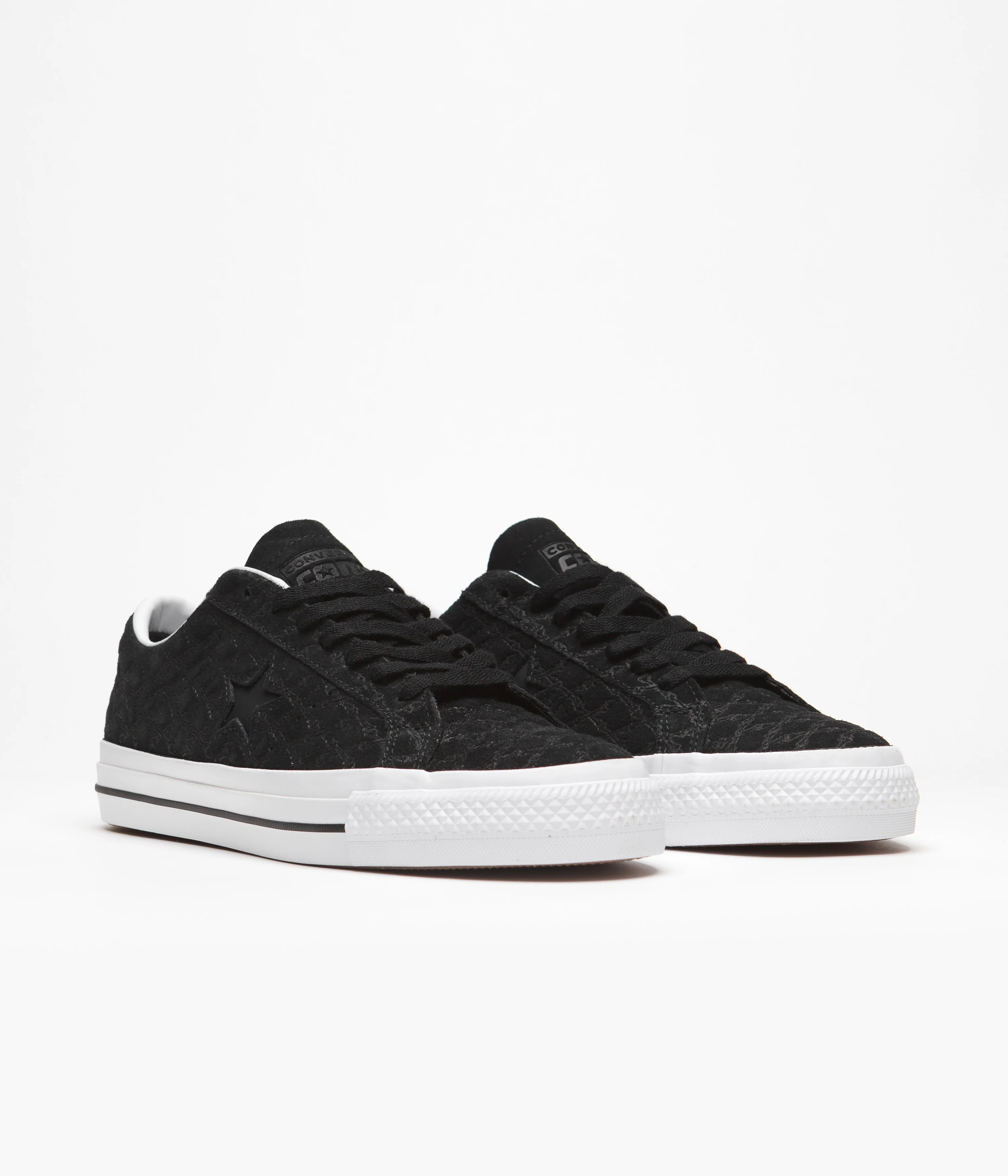 Converse One Star Pro Bones Ox Shoes - Black / Black / White - Image 2