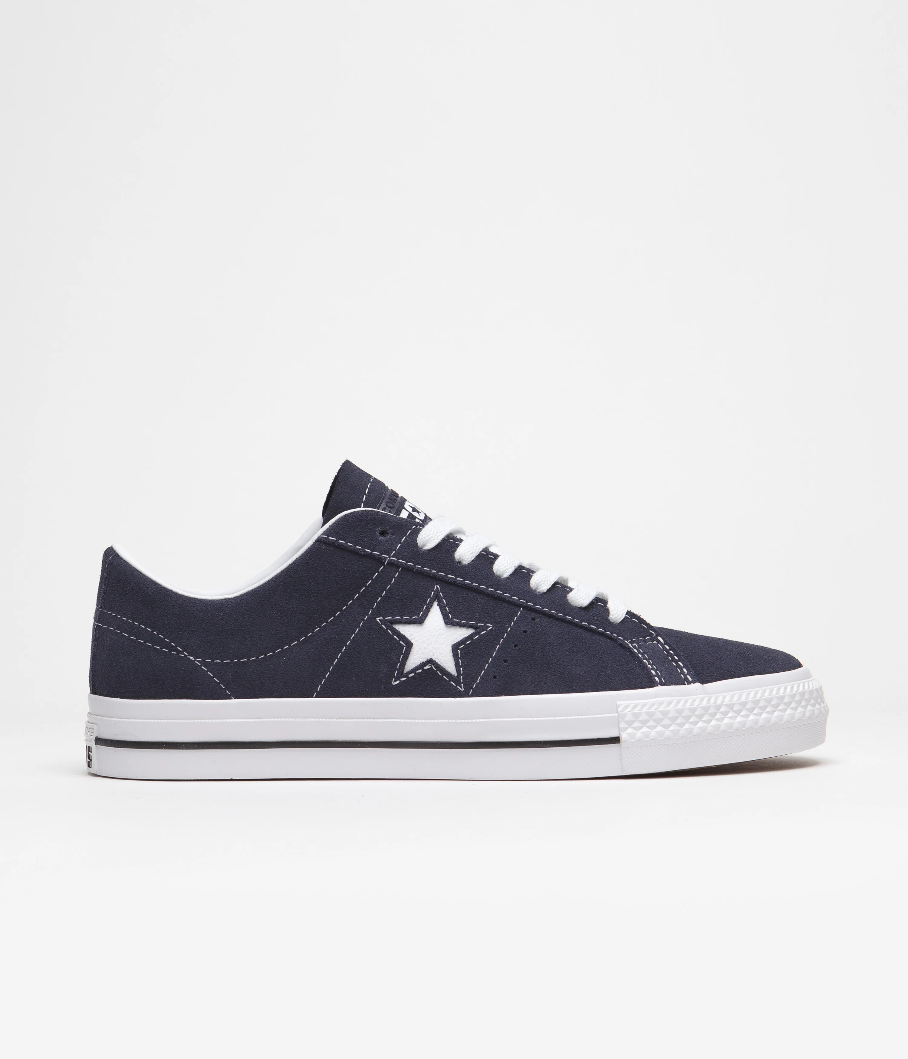 Converse One Star Pro Classic Suede Ox Shoes - Navy / White / Black