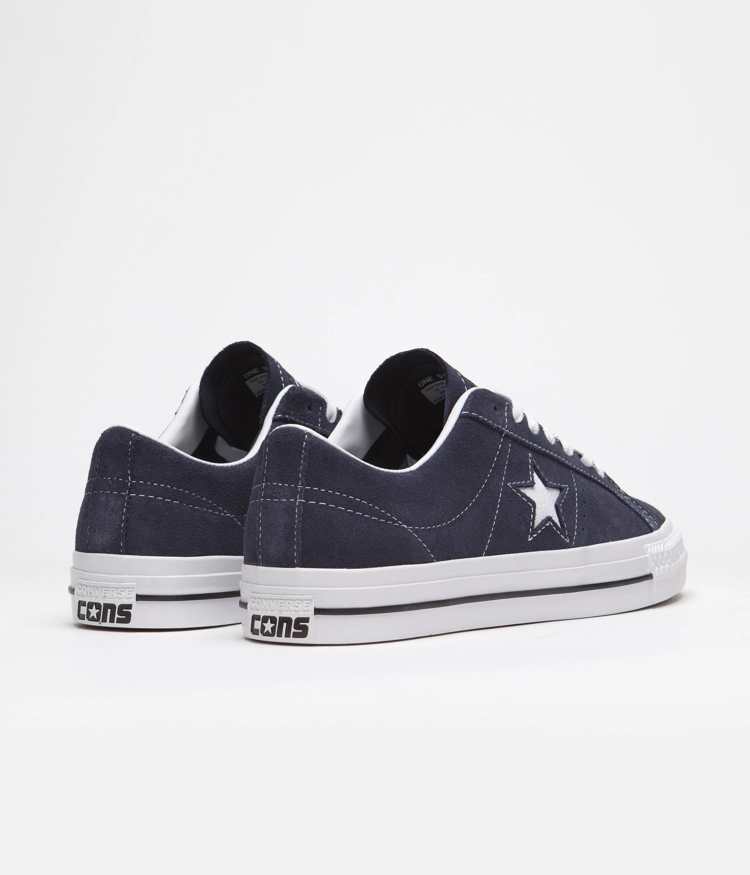 Converse One Star Pro Classic Suede Ox Shoes - Navy / White / Black - Image 4