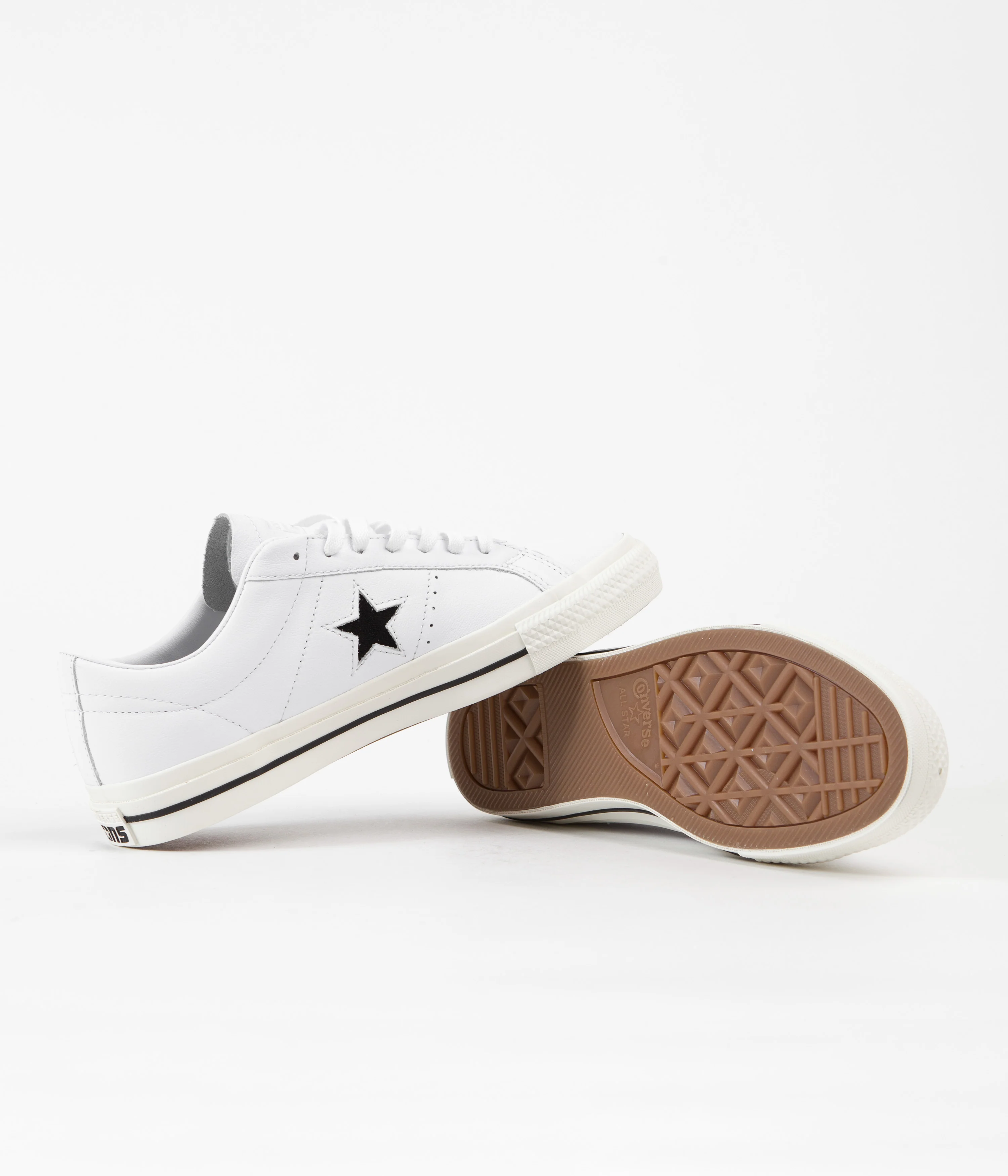 Converse One Star Pro Ox Leather Shoes - White / Black / Egret - Image 5