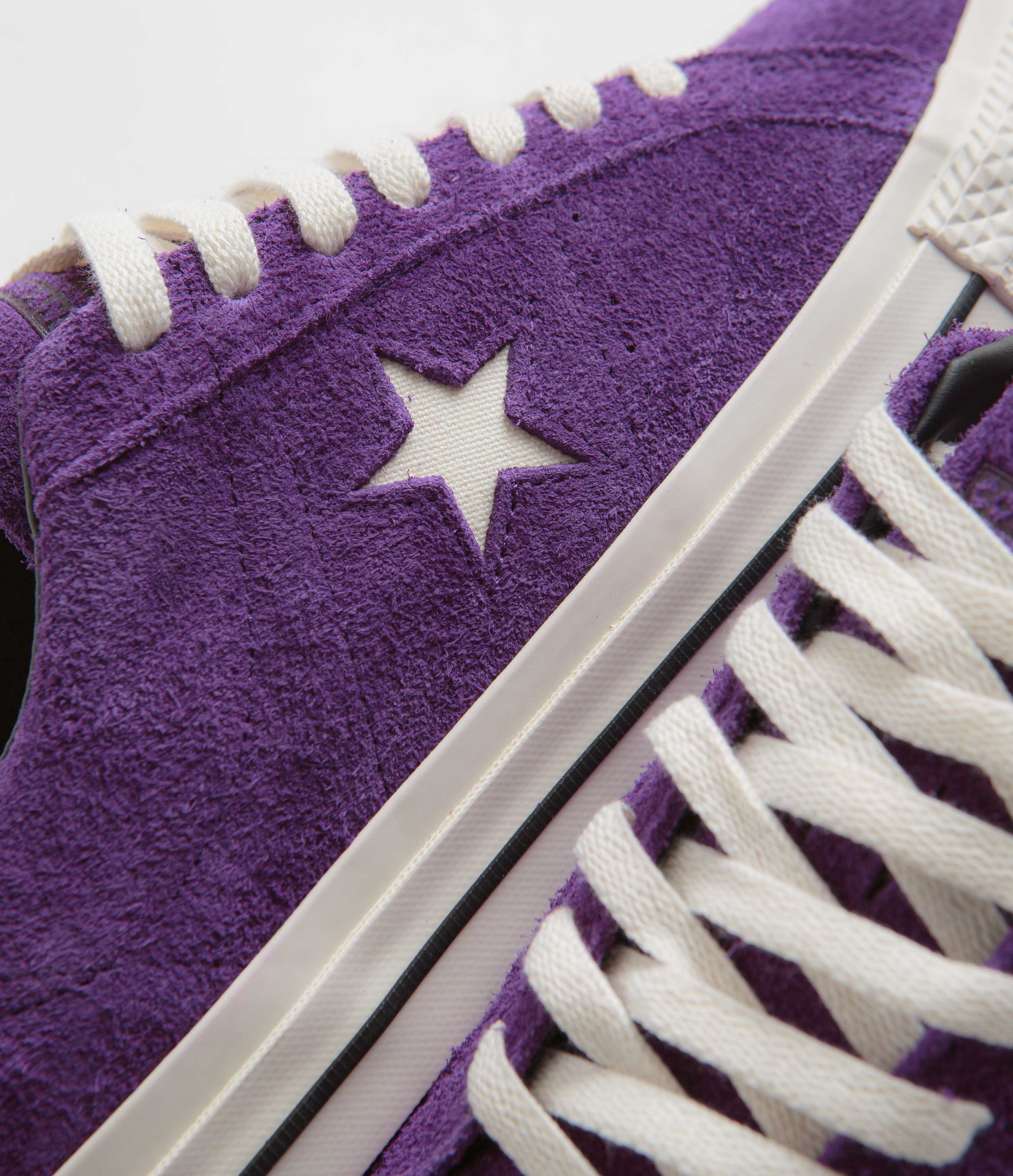Converse One Star Pro Ox Shoes - Night Purple / Egret / Black - Image 3