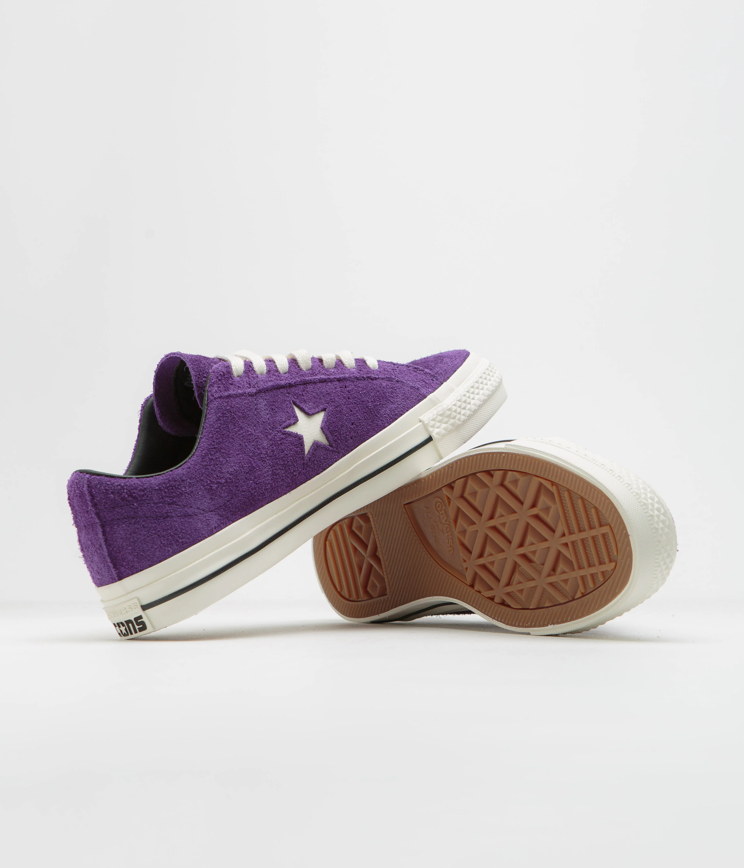 Converse One Star Pro Ox Shoes - Night Purple / Egret / Black - Image 5
