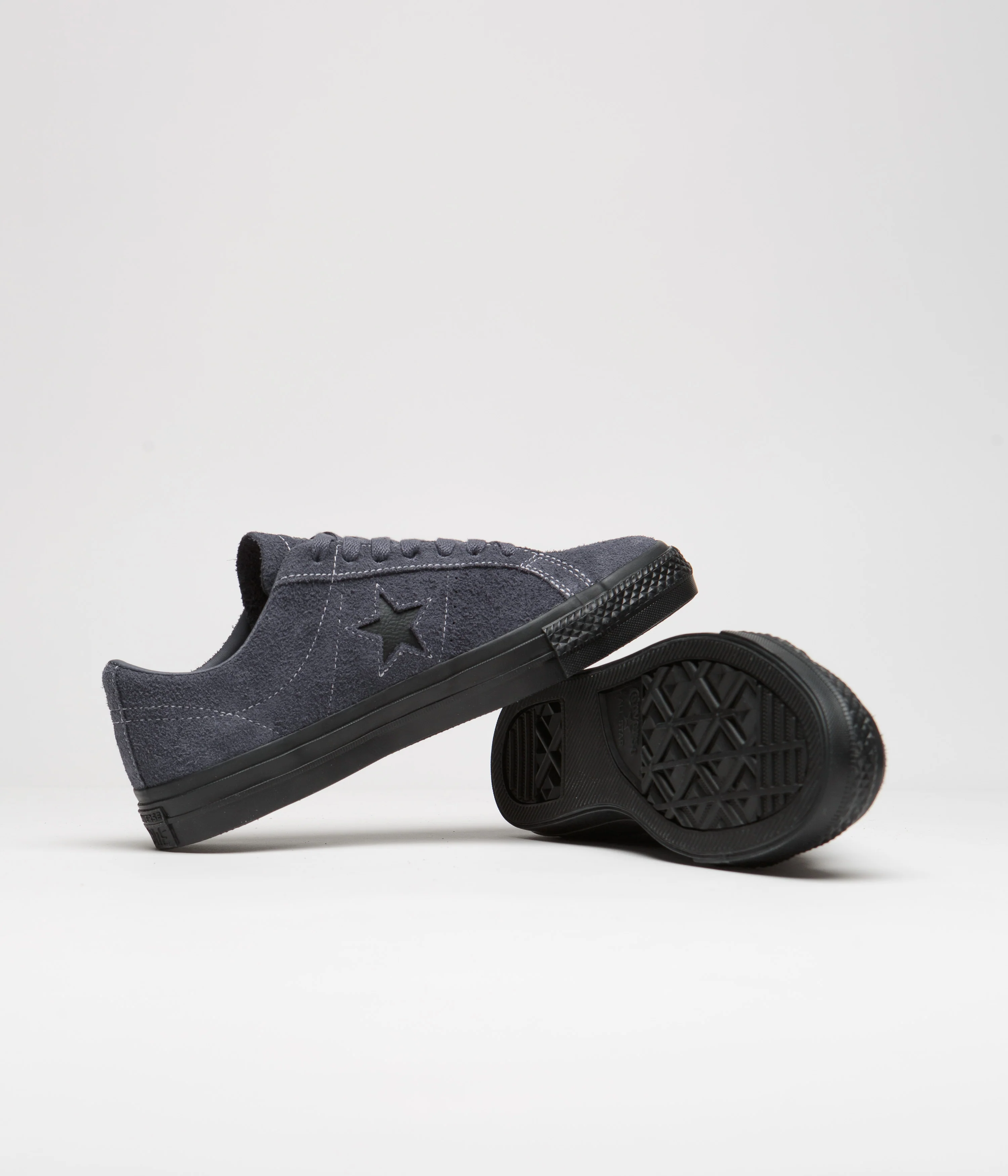 Converse One Star Pro Shaggy Suede Shoes - Dark Moth / Dark Moth / Black - Image 5