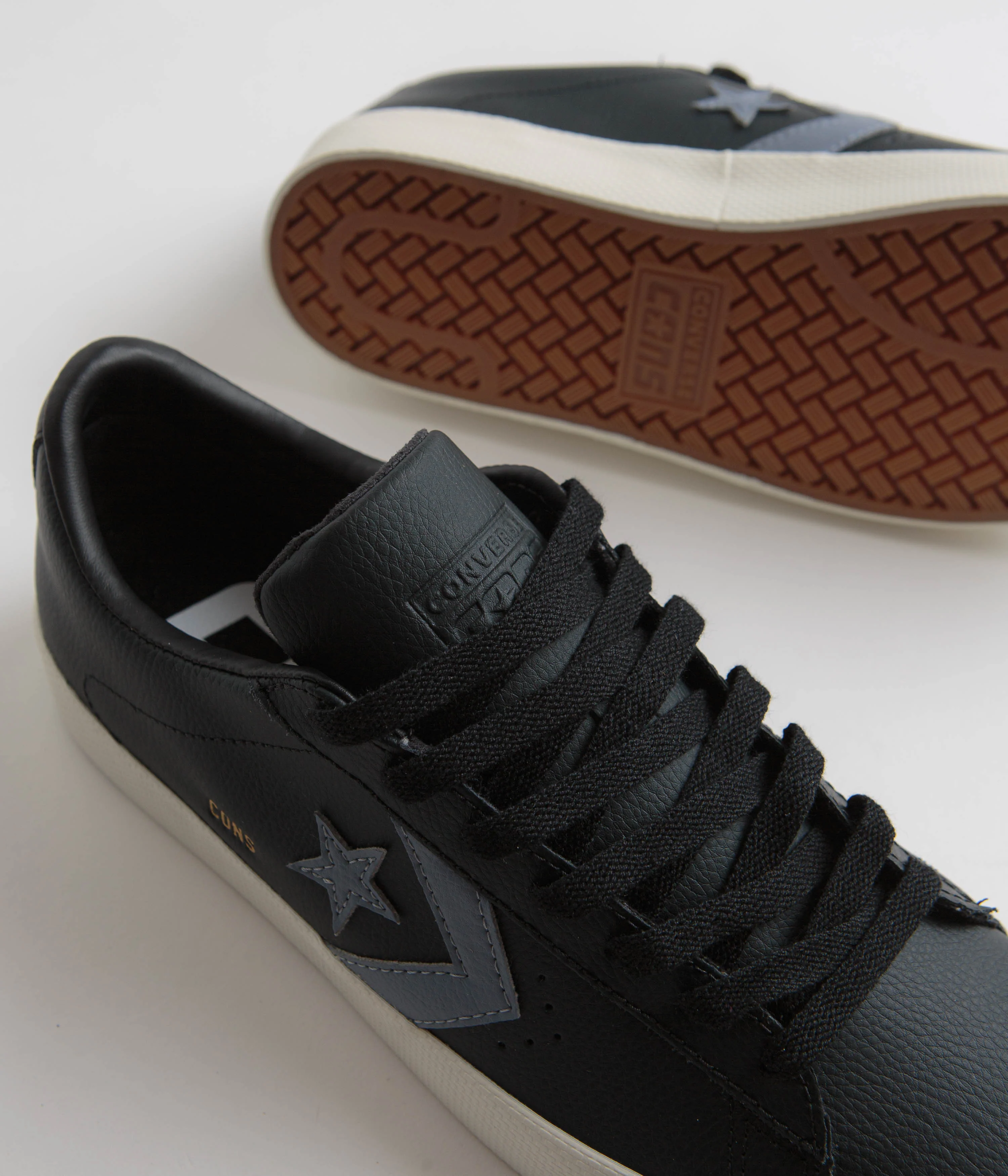 Converse PL Vulc Pro Ox Shoes - Black / Lunar Grey / Egret - Image 3