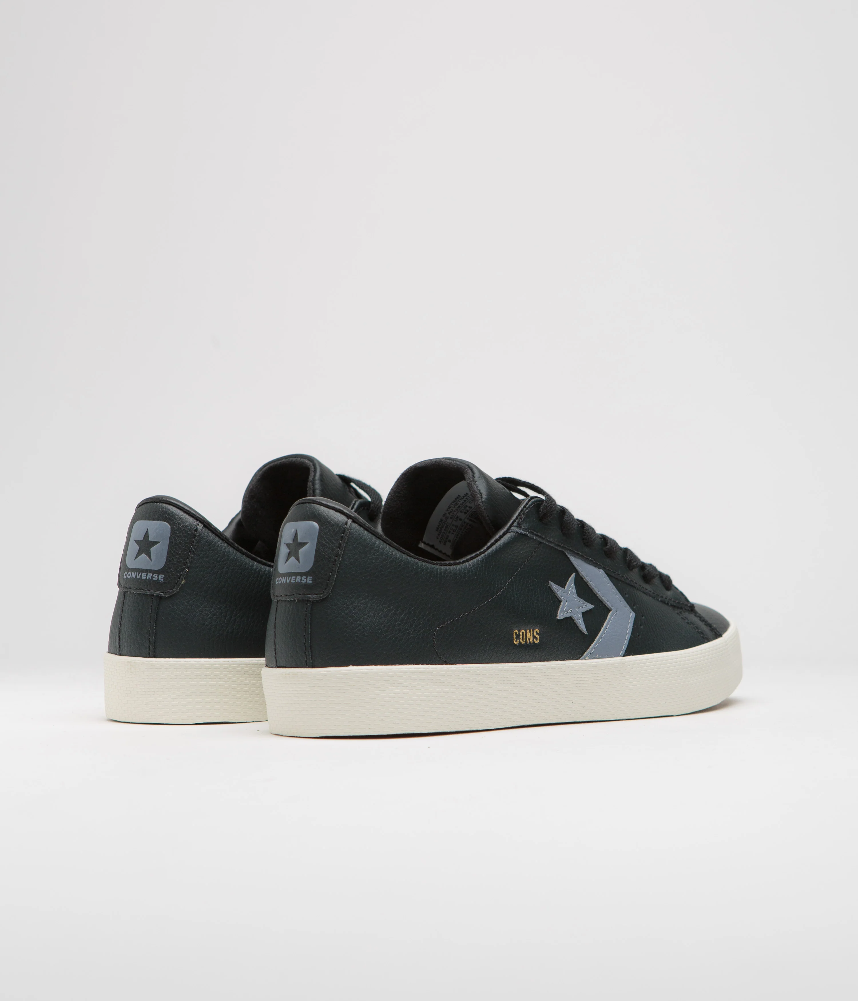 Converse PL Vulc Pro Ox Shoes - Black / Lunar Grey / Egret - Image 4
