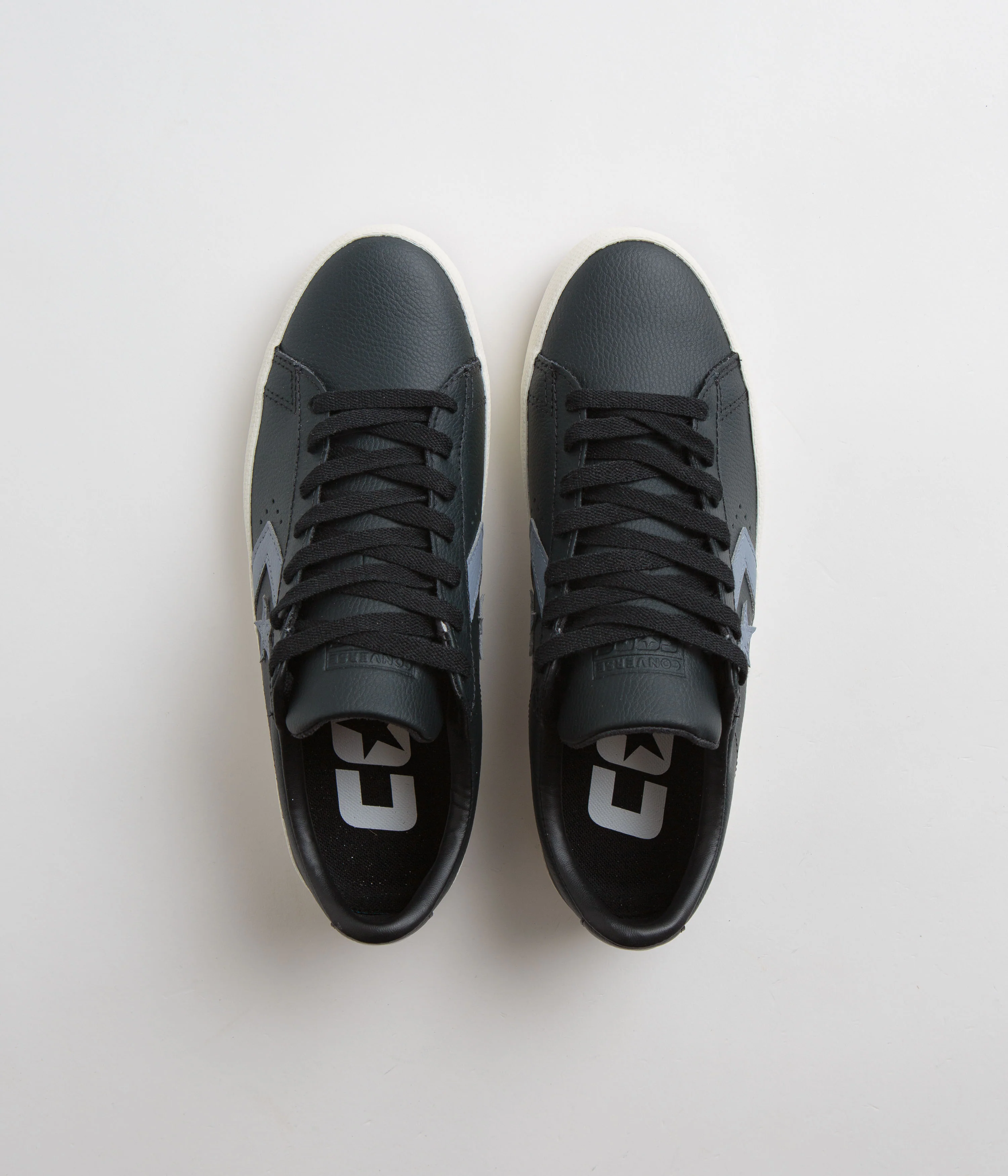 Converse PL Vulc Pro Ox Shoes - Black / Lunar Grey / Egret - Image 7
