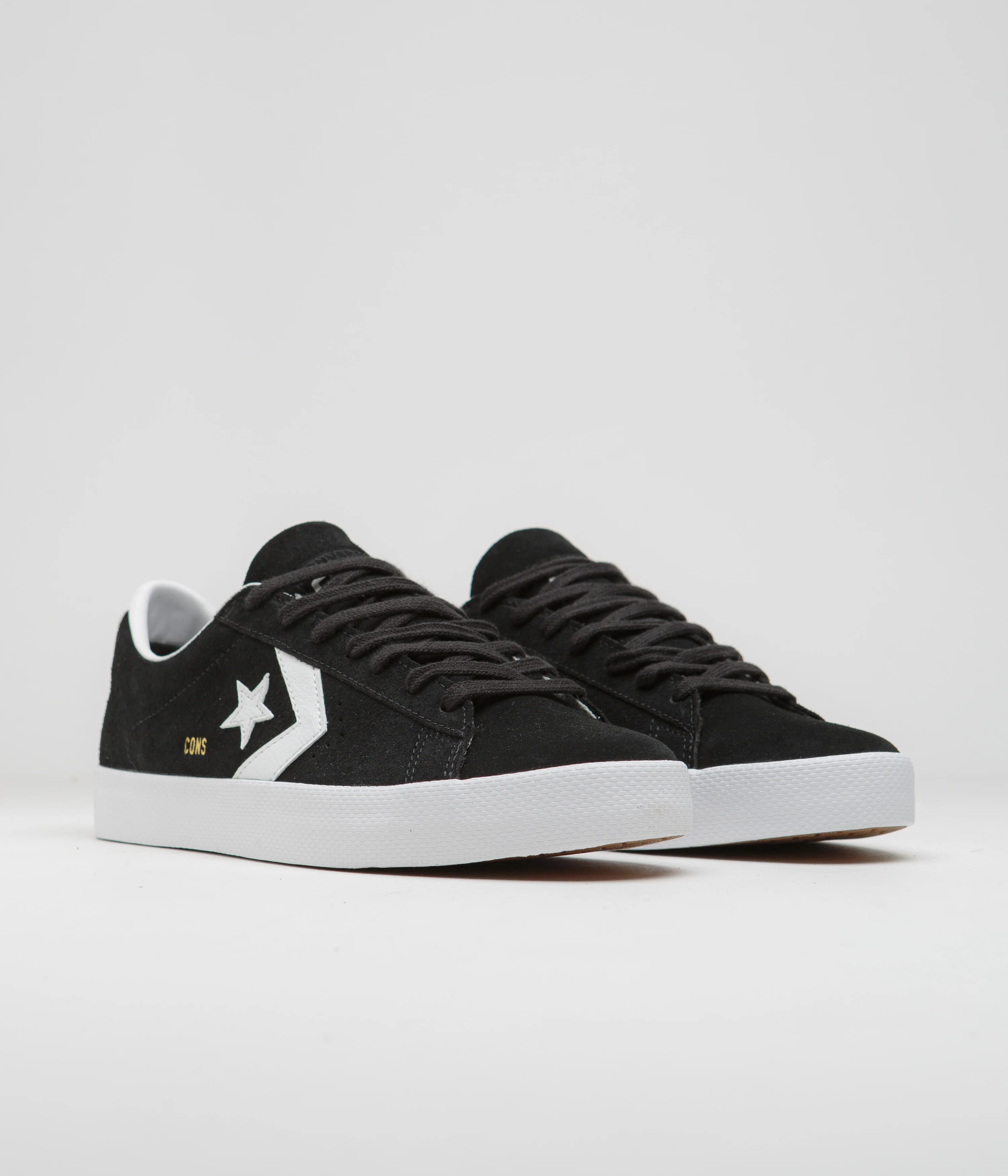 Converse Pro Leather Vulcanized Pro Ox Shoes - Black / White / White - Image 2