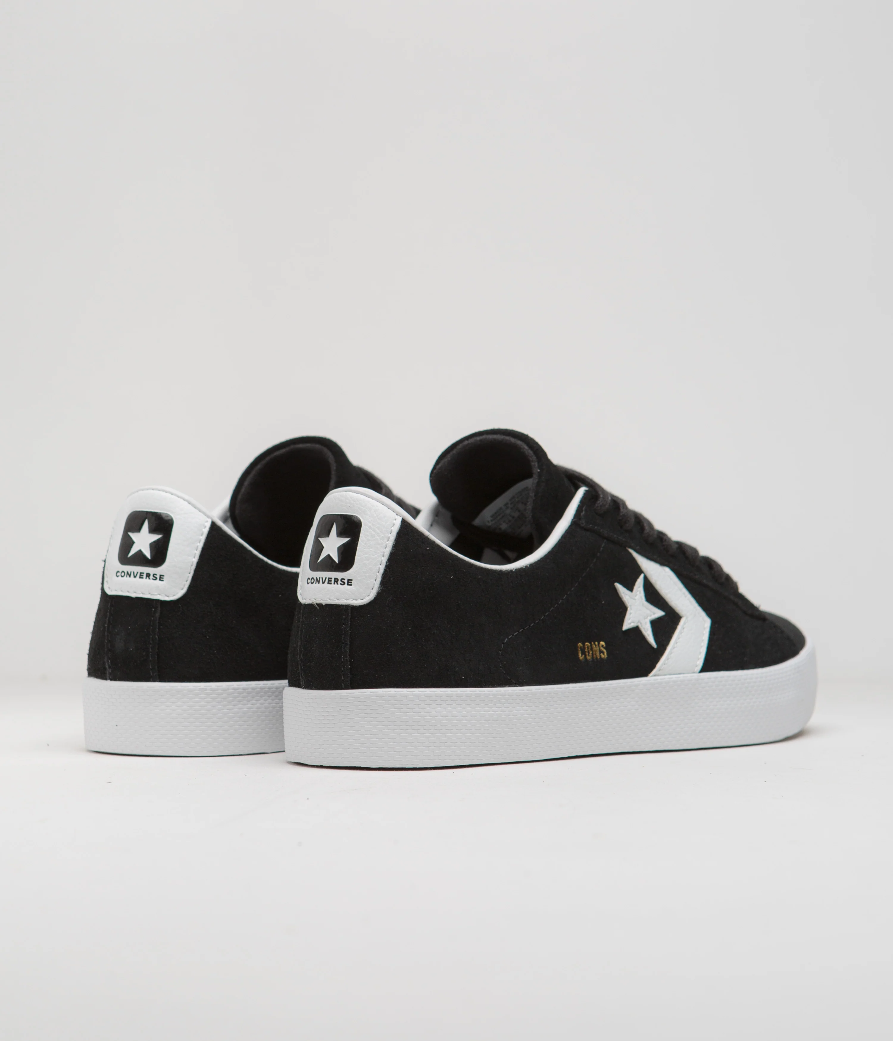 Converse Pro Leather Vulcanized Pro Ox Shoes - Black / White / White - Image 4