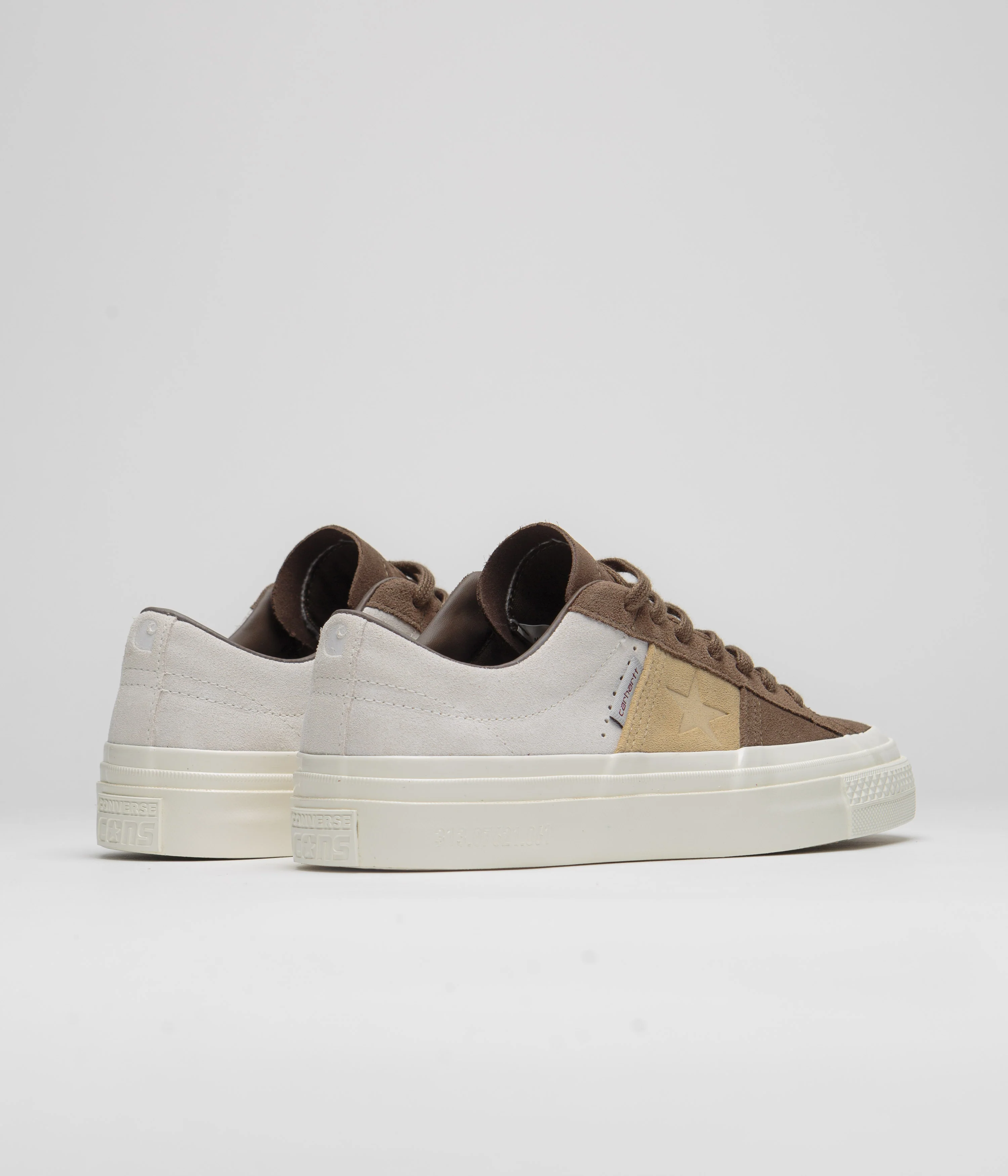 Converse x Carhartt WIP One Star Academy Pro Shoes - Dark Earth / Starfish / Egret - Image 4