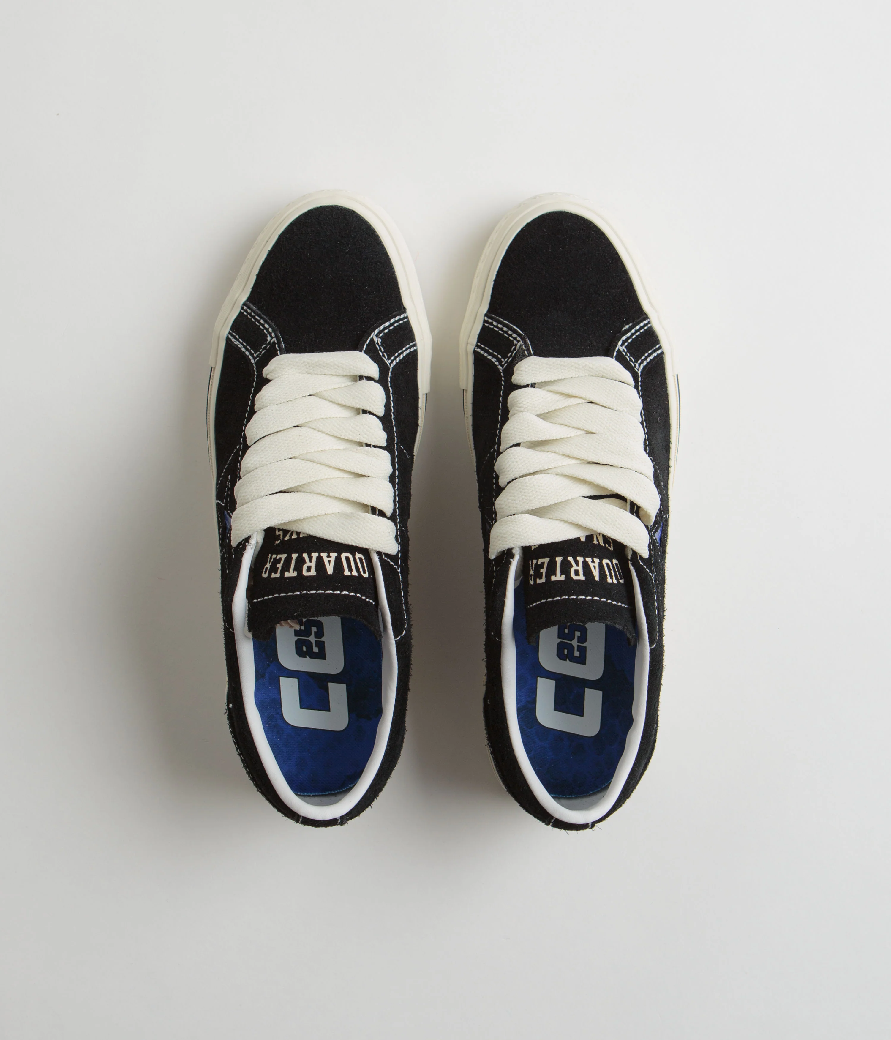Converse x Quartersnacks One Star Pro Ox Shoes - Black / Egret / Hyper Blue - Image 7