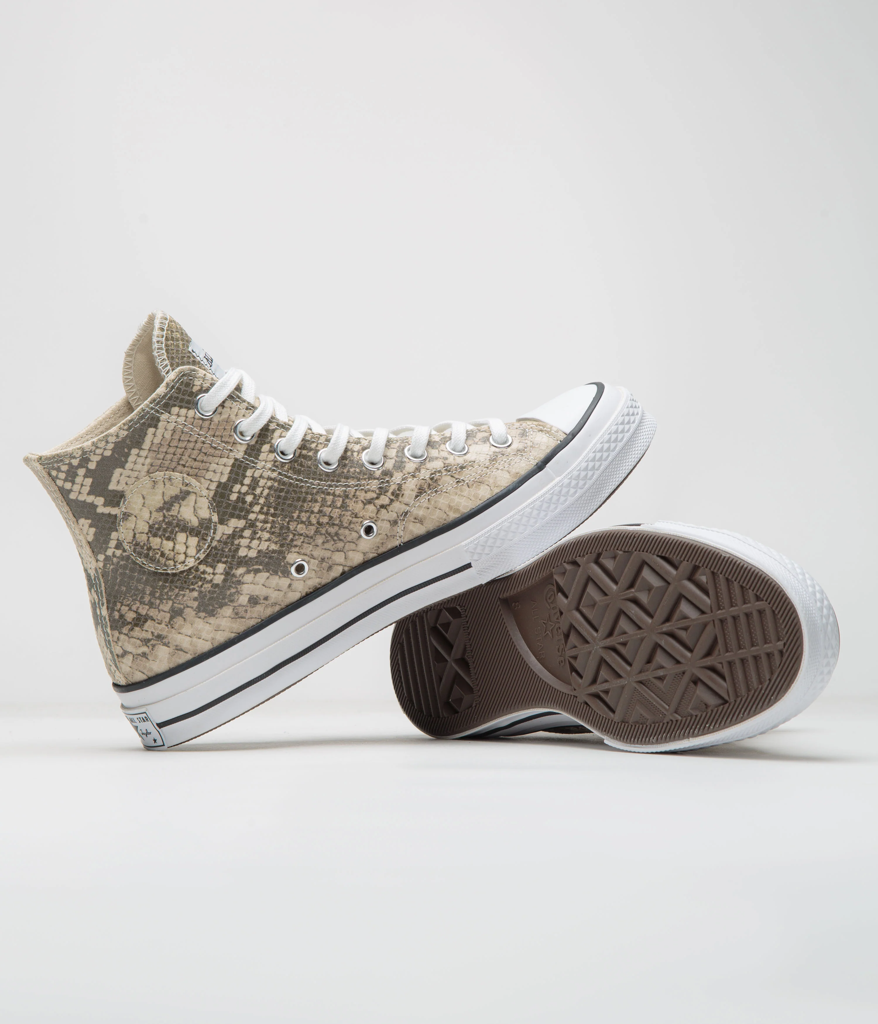 Converse x Stussy Chuck 70 Hi Shoes - Grey / Black / Egret - Image 5