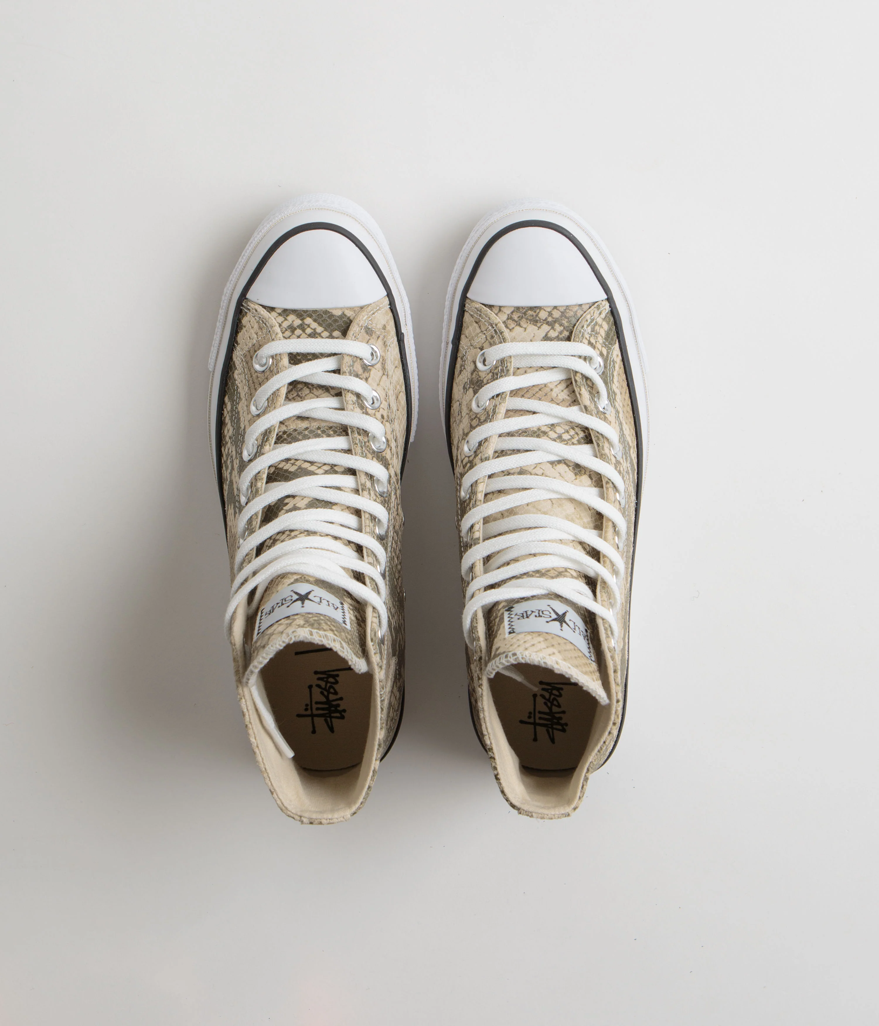 Converse x Stussy Chuck 70 Hi Shoes - Grey / Black / Egret - Image 7