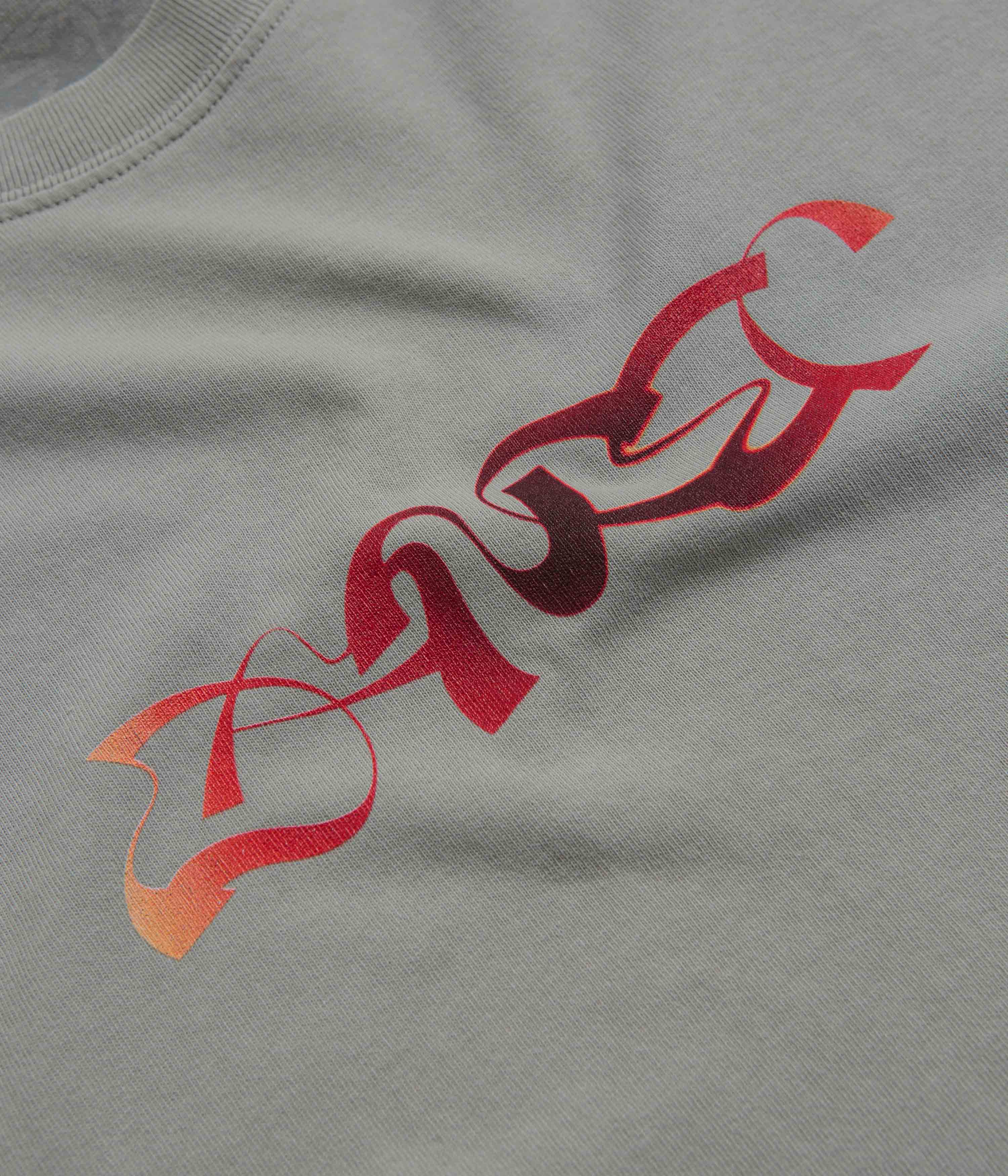 Dancer Analog Triple Logo T-Shirt - Oyster Grey - Image 2