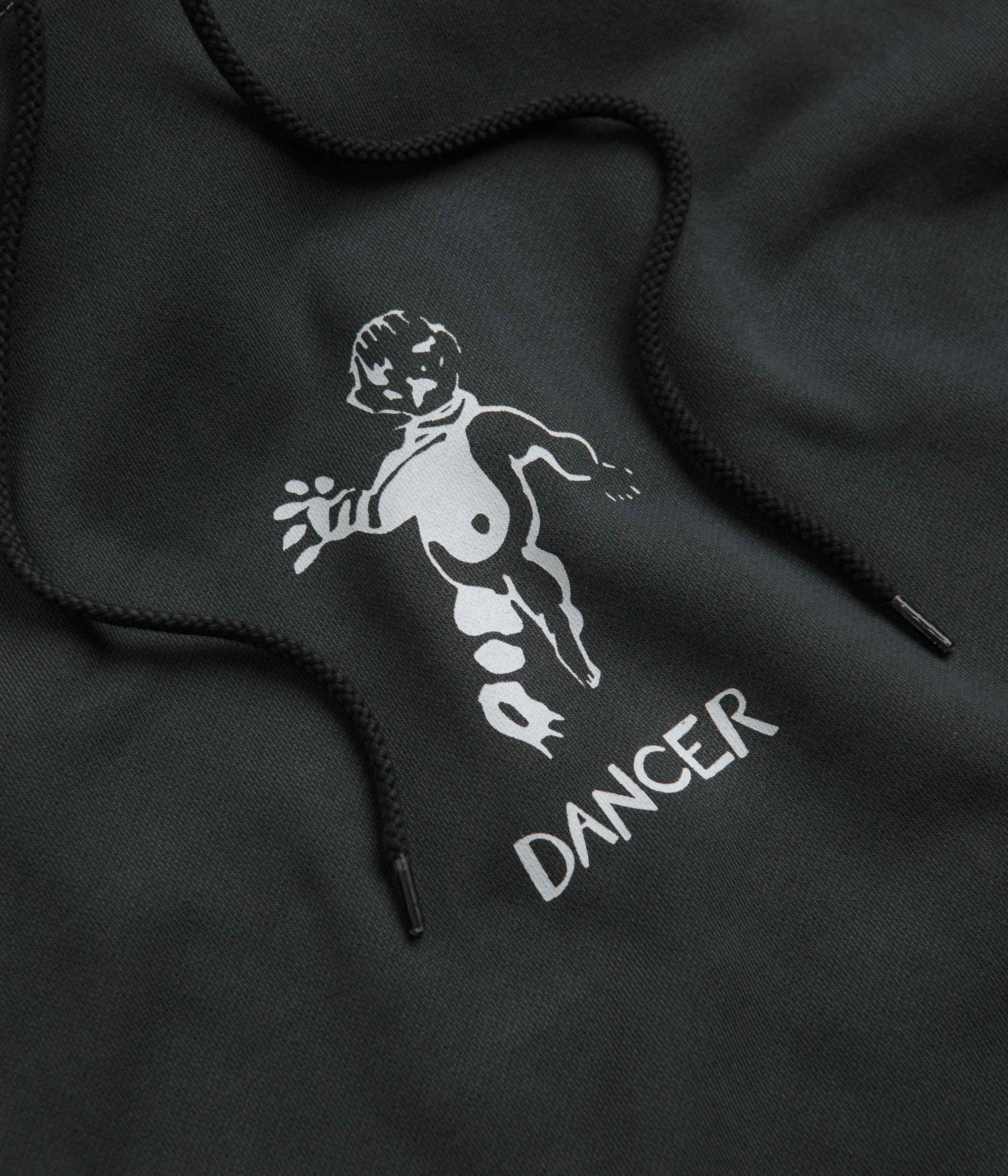 Dancer OG Logo Hoodie - Black / White Stitch - Image 3