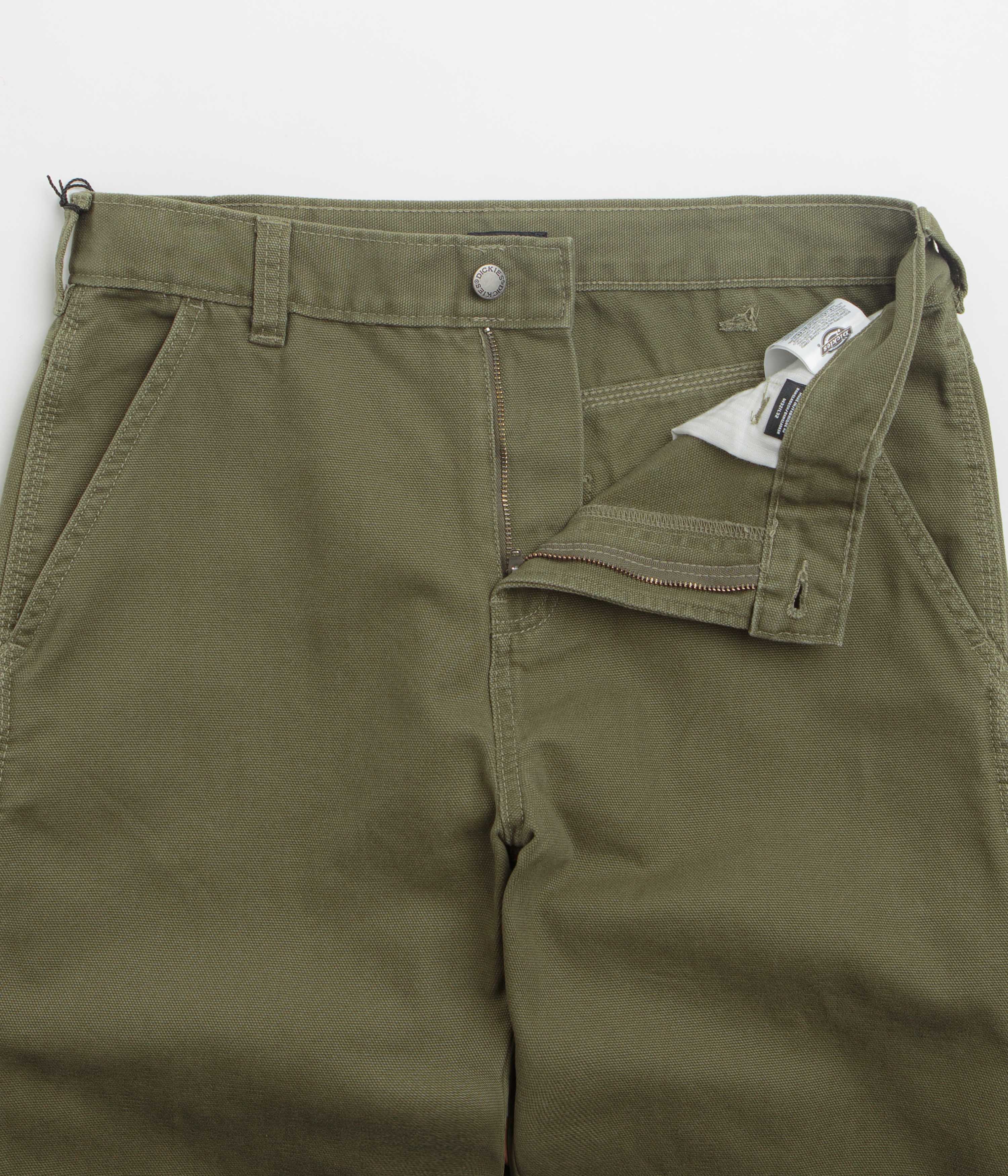 Dickies Carpenter Canvas Pants - Military Green - Image 5
