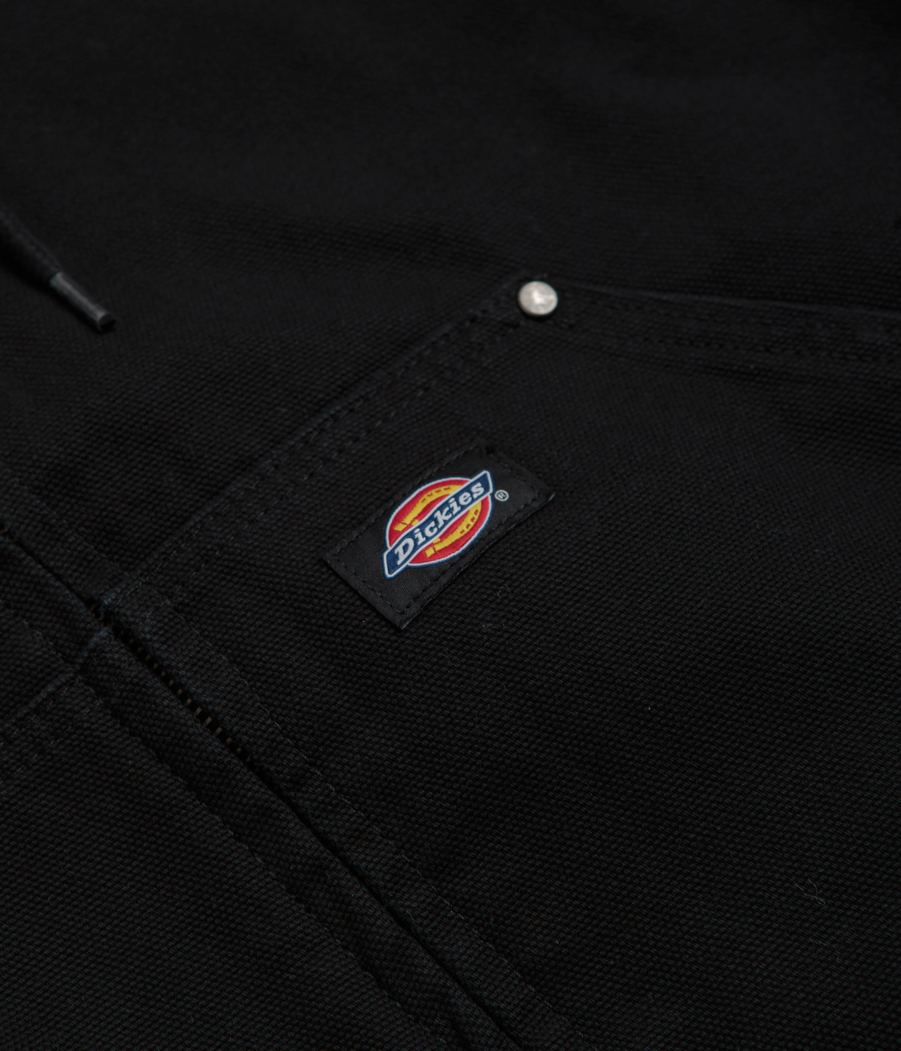 Dickies Hilham Hooded Canvas Jacket - Black - Image 4