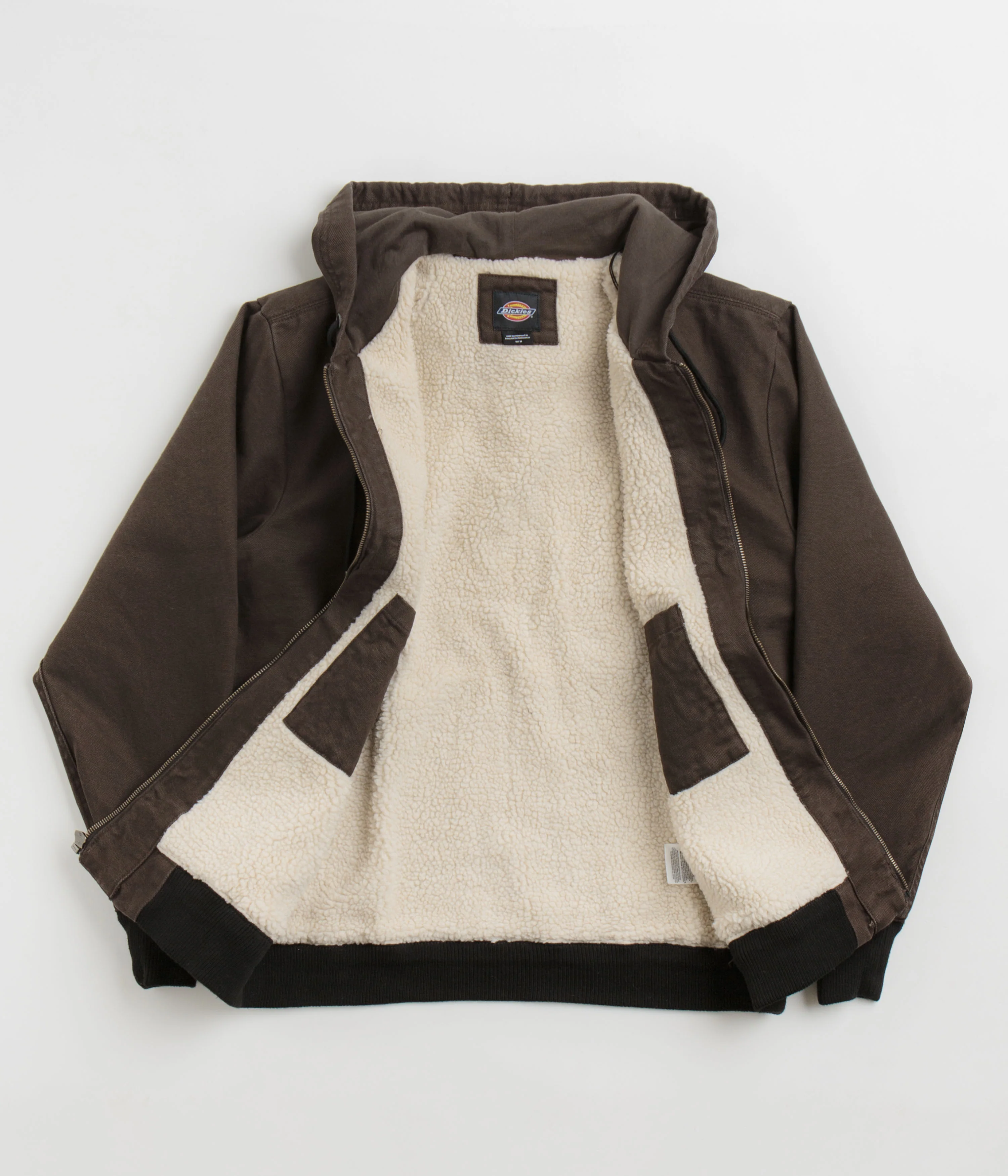 Dickies Hooded Duck Canvas Jacket - Dark Brown - Image 2