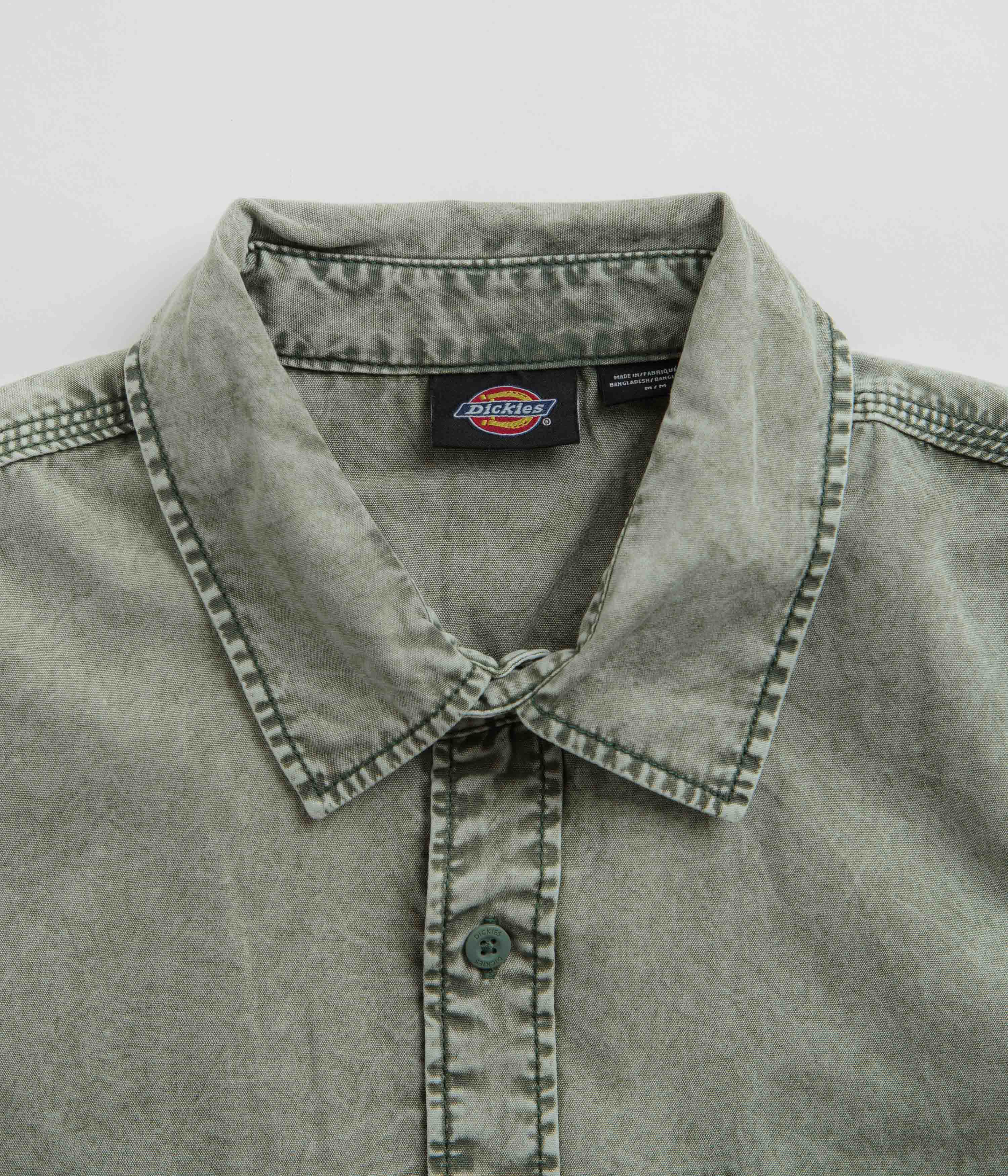 Dickies Newington Short Sleeve Shirt - Dark Forest - Image 3