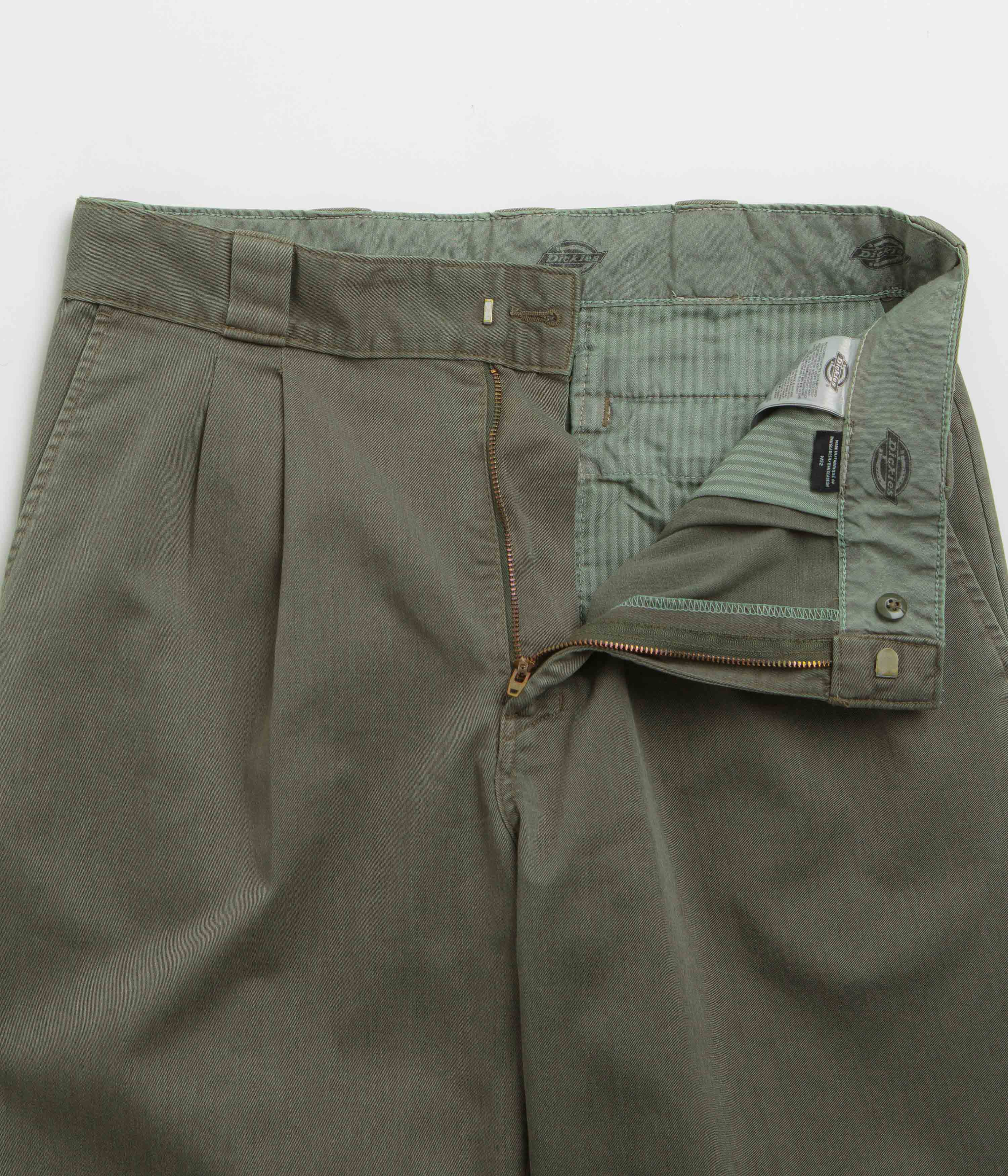 Dickies Unionville Pleated Work Pants - Military Green - Image 5