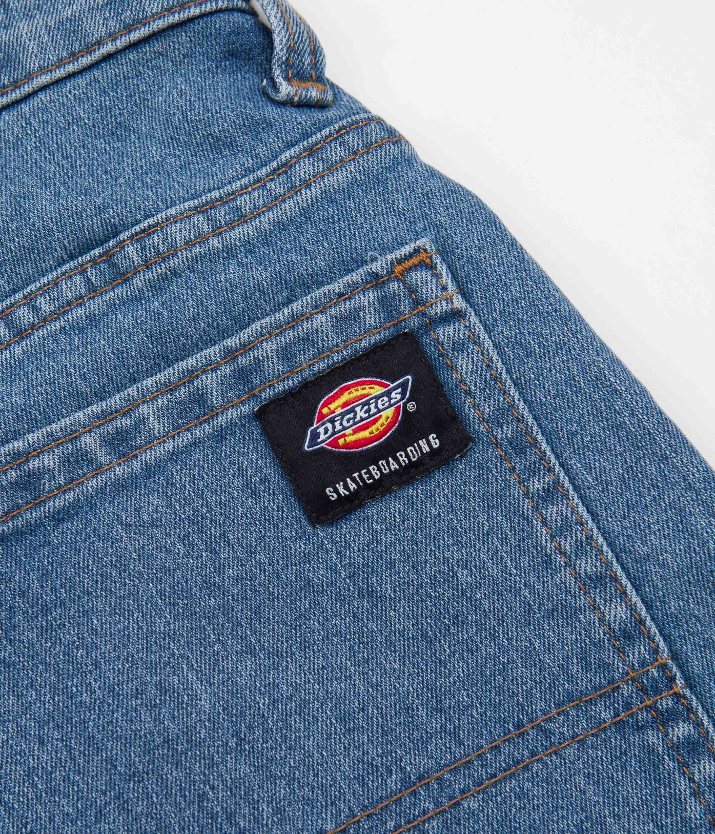 Dickies Wingville Denim Shorts - Light Wash - Image 7