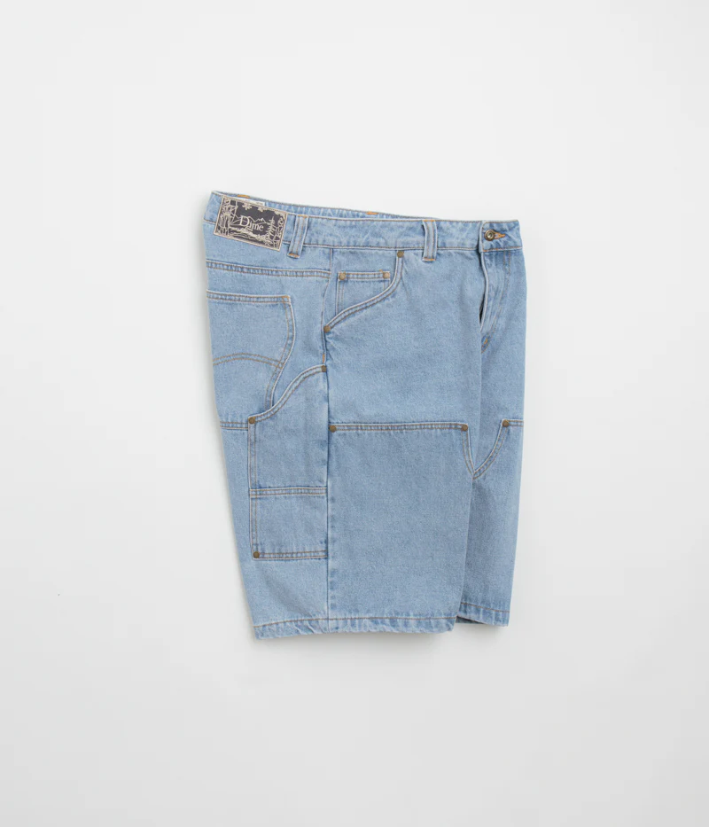 Dime Carpenter Denim Shorts - Blue Washed - Image 2